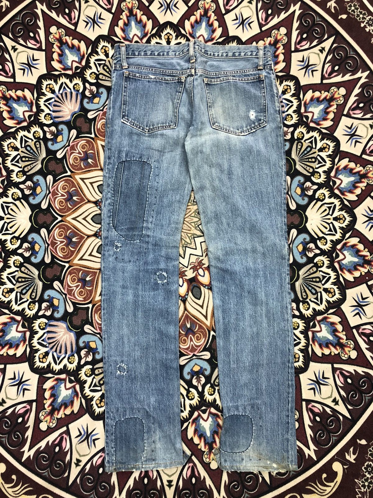 Issey Miyake By Issey Miyake!! Tsumori Chisato Patchwork Denim Pants Size 30" / US 8 / IT 44 - 9 Thumbnail