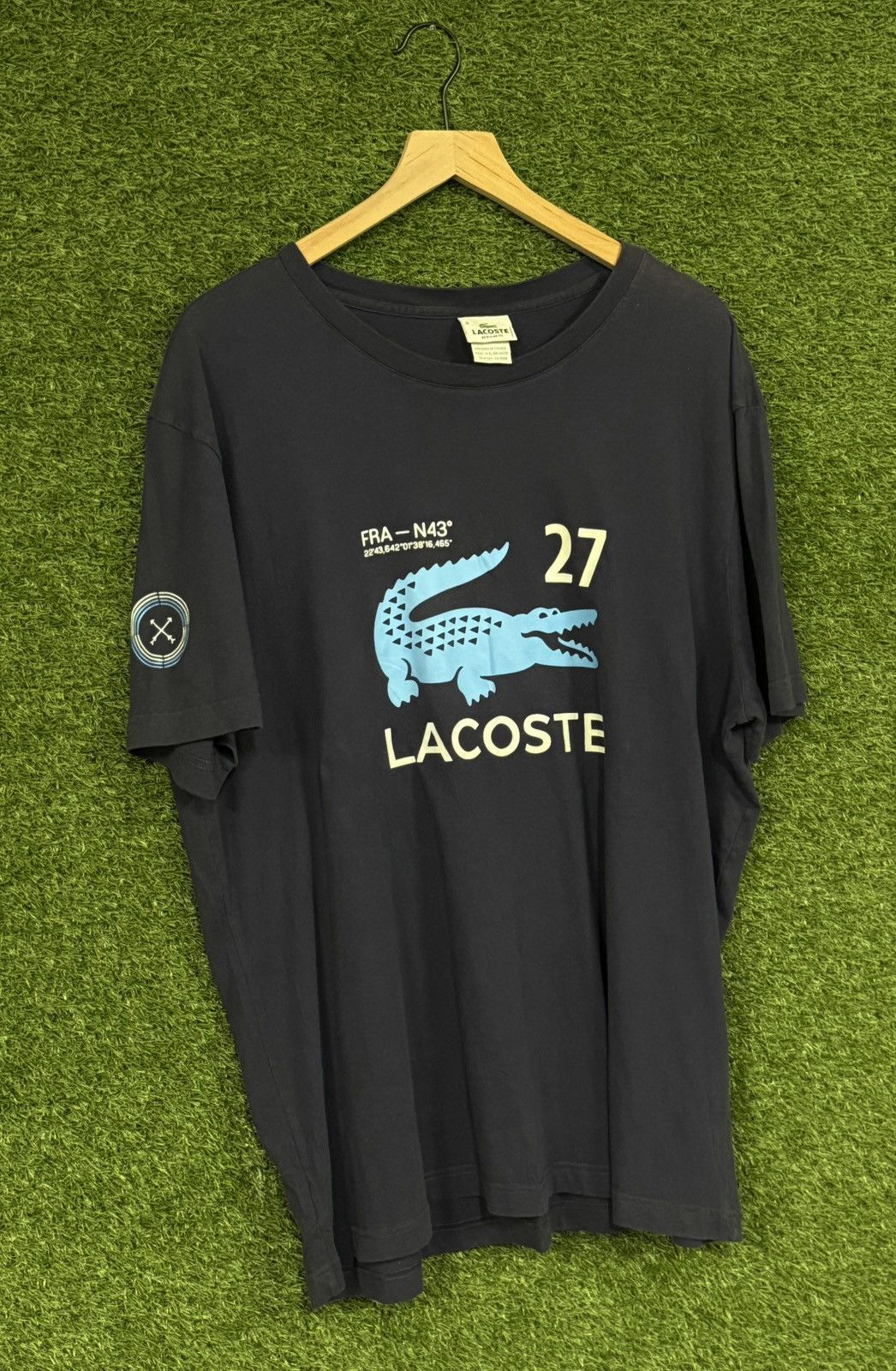 Lacoste Lacoste Aligator Logo Tee Navy Size 8 / 3XL XXXL Size US XXL / EU 58 / 5 - 1 Thumbnail