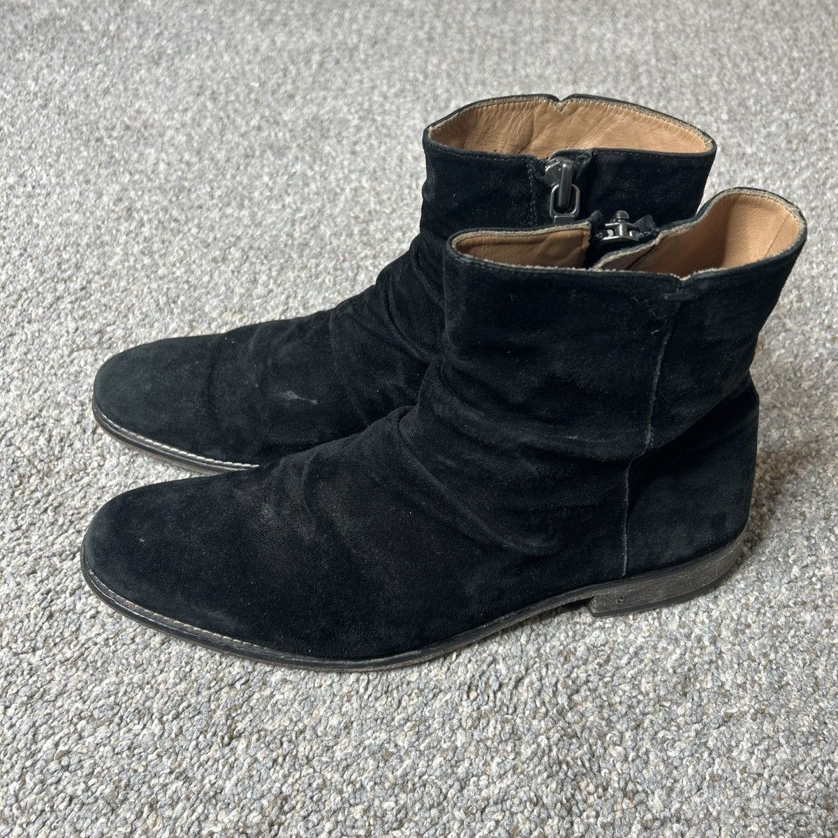 image of John Varvatos Morrison Sharpei Suede Boot in Black, Men's (Size 9)