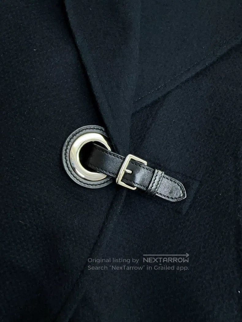 Hermes Hermes Navy Blue Silver Buckle Cashmere Coat Size XS / US 0-2 / IT 36-38 - 3 Thumbnail