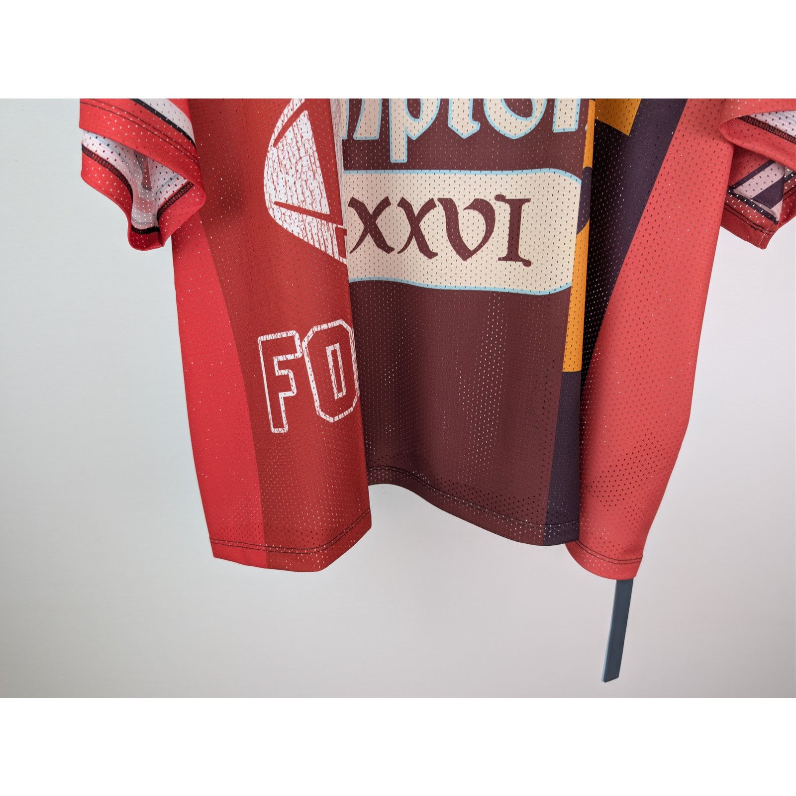 Amiri o1rshd1 Spliced Oversized Mesh T-Shirt in Red Size US XL / EU 56 / 4 - 4 Thumbnail