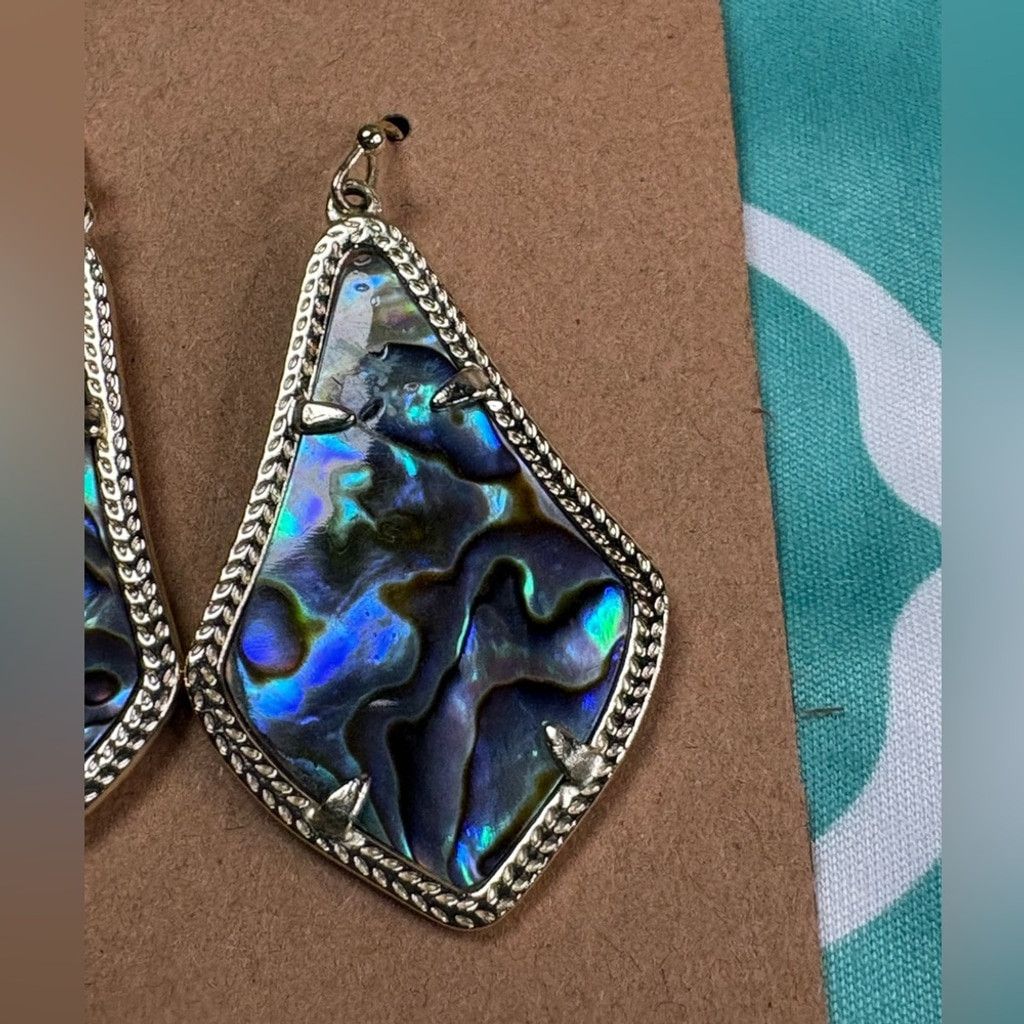 Kendra Scott Kendra Scott Alex Silver Drop Earrings in Abalone Shell Size ONE SIZE - 2 Thumbnail