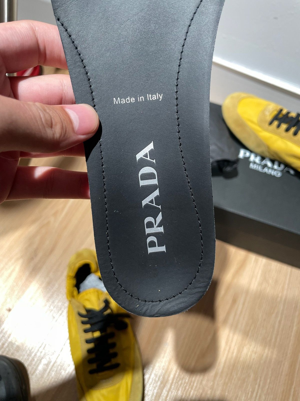 Prada Prada Collaspe Re-Nylon Suede Low-Top Sneaker Size US 8 / EU 41 - 9 Thumbnail