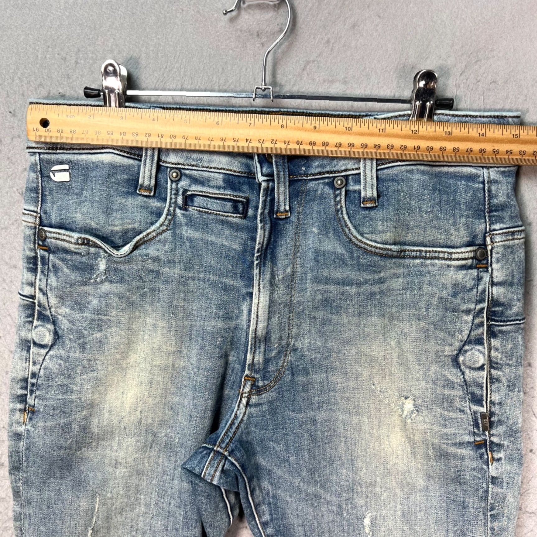 G-Star G-Star RAW Mens Jeans 28 x 30 D-Staq 3D Super Slim Denim Blue 5-Pocket Regular Slim Men Jeans Size US 28 / EU 44 - 6 Thumbnail