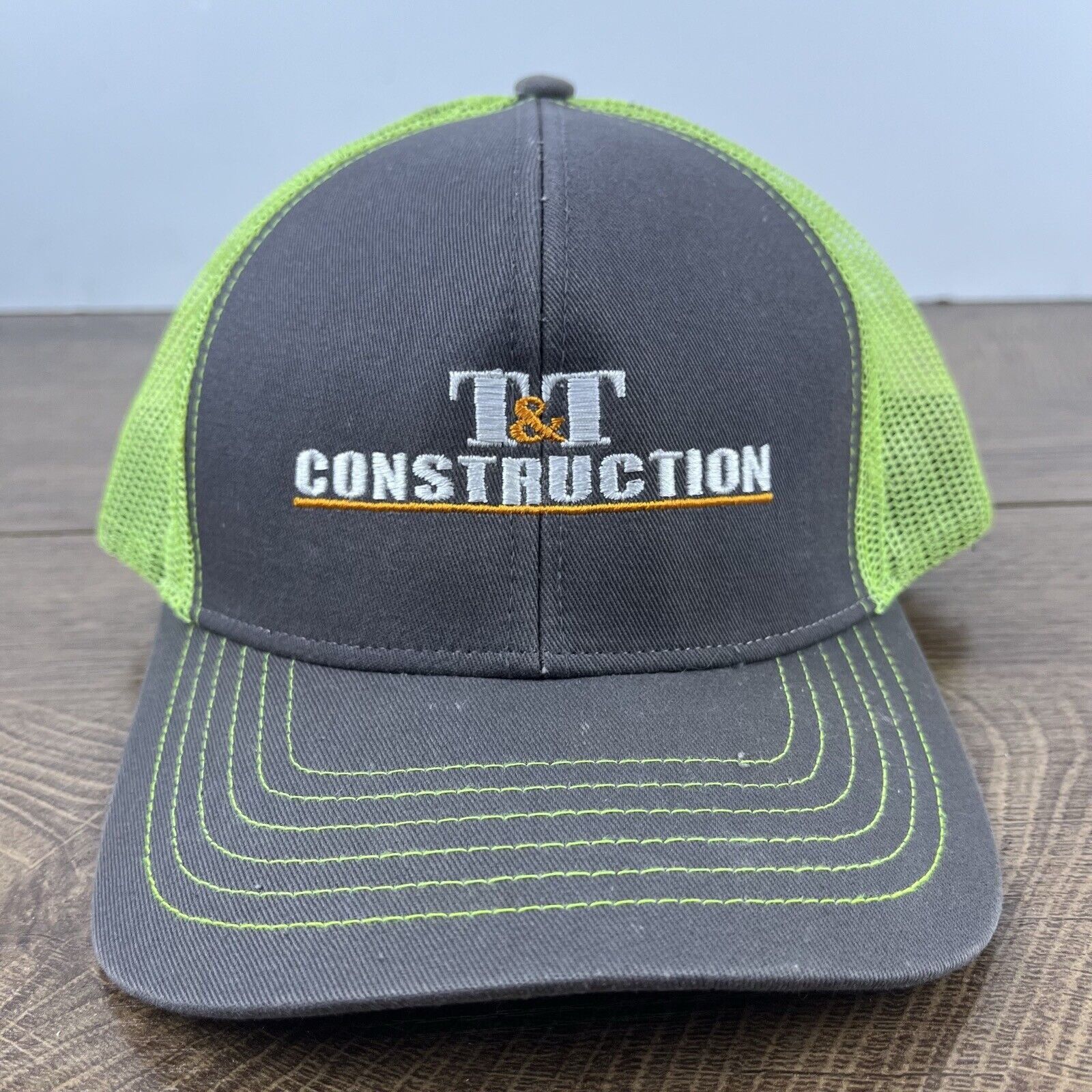 Other T&T Construction Hat Gray Cap Adjustable Hat Gray Adult Fit Size ONE SIZE - 3 Thumbnail