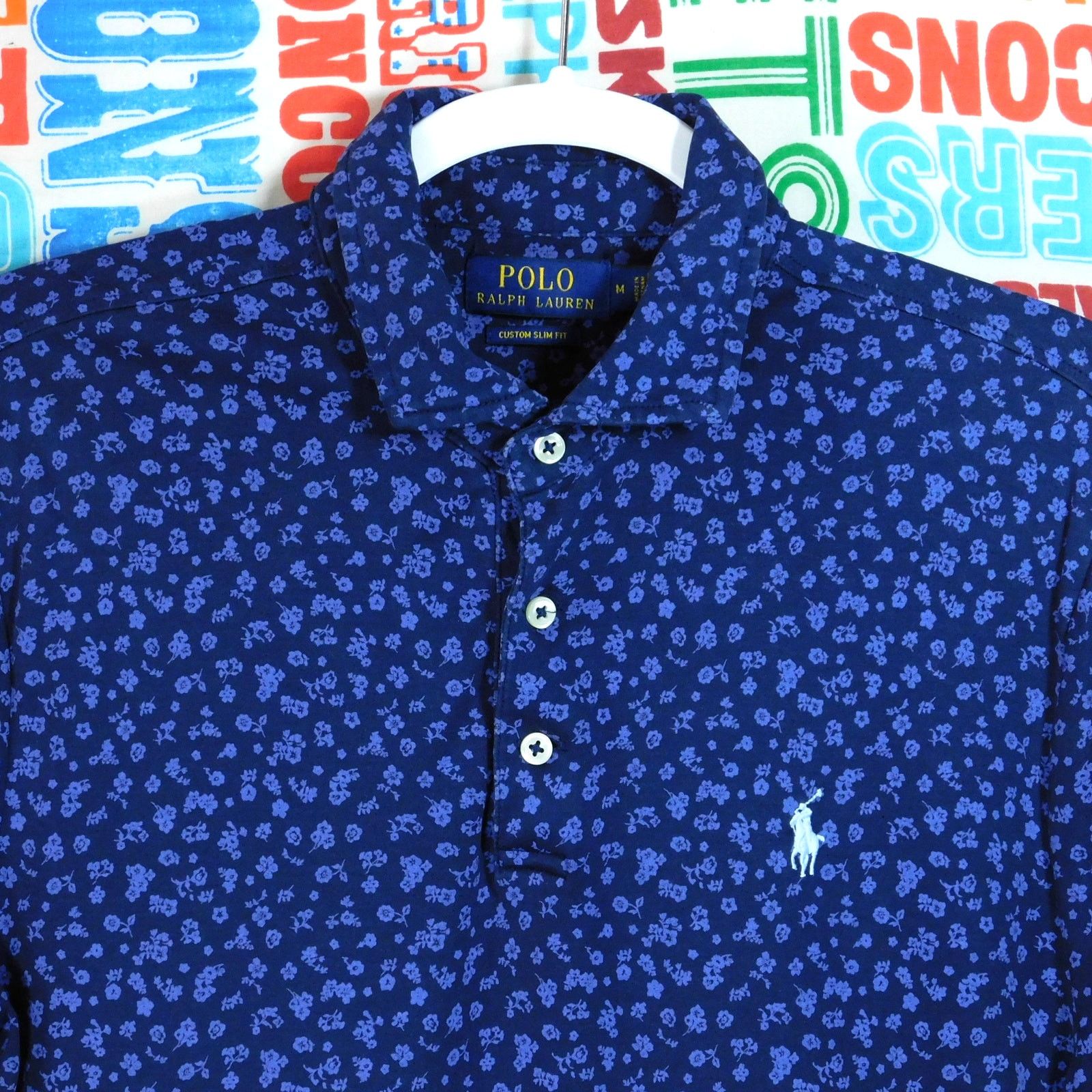 Polo Ralph Lauren Polo Ralph Lauren Custom Slim Fit Floral Blue Shirt Size M Size US M / EU 48-50 / 2 - 5 Thumbnail