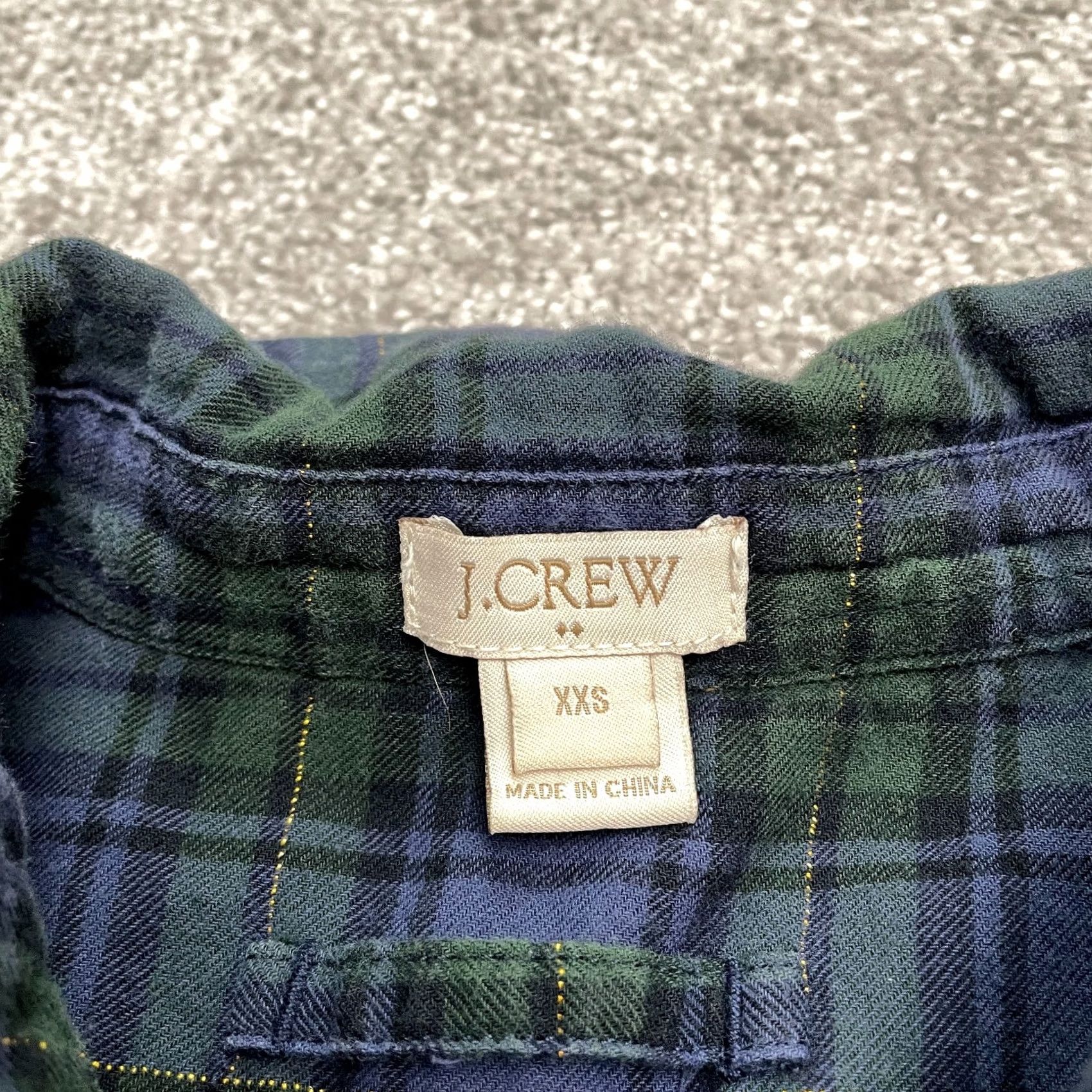 J.Crew J.Crew Flannel Tunic Shirt Womens XXS Blue Green Plaid Cotton Casual Popover Top Size XXS / US 00 / IT 34 - 3 Thumbnail