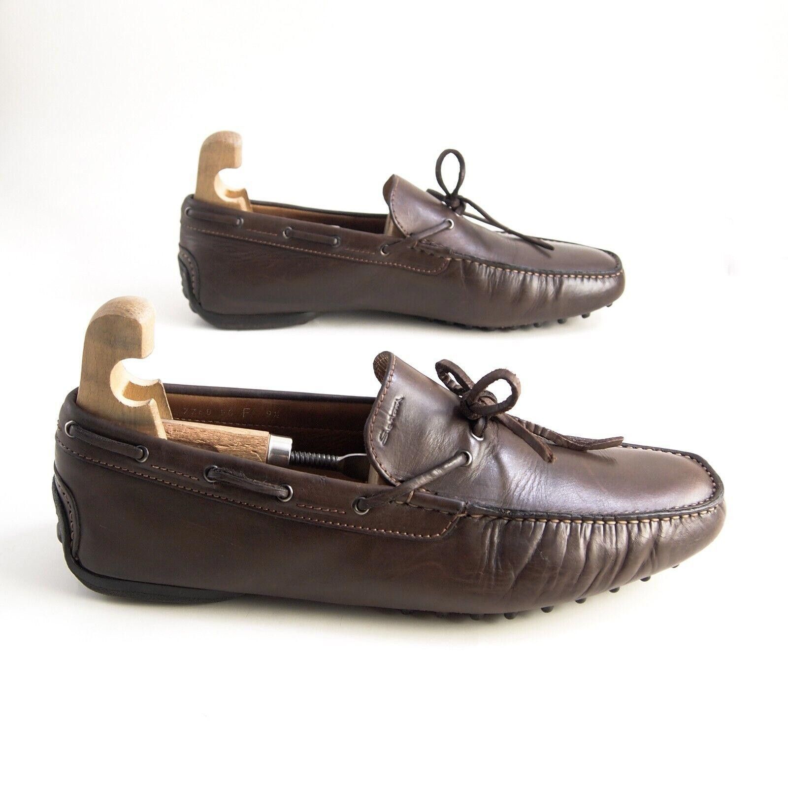Santoni Santoni Driving Loafers Brown Leather Size EU 43.5 F US 10.5 Size US 10.5 / EU 43-44 - 5 Thumbnail