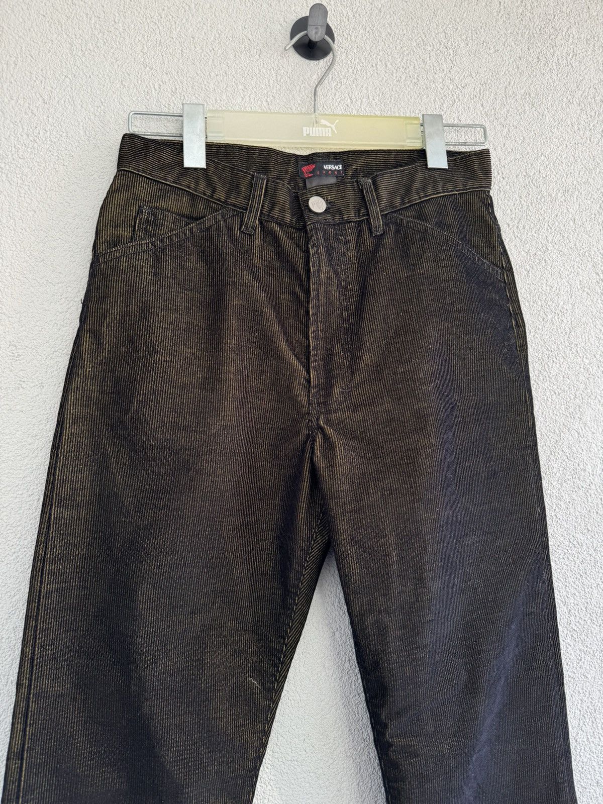 Versace Versace Sport Pants Size 29 Brown Textured Denim Straight Size 29" - 3 Thumbnail