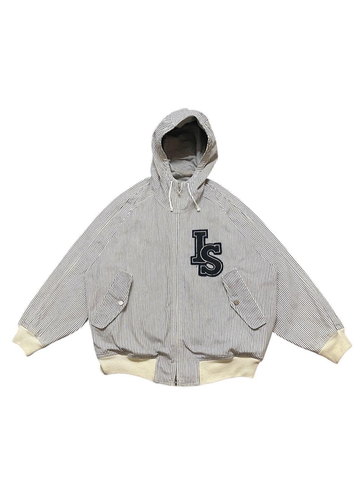 Issey Miyake 💥Rare💥 Vintage 80s Issey Miyake Denim Bomber Reversible Logo Size US L / EU 52-54 / 3 - 2 Thumbnail