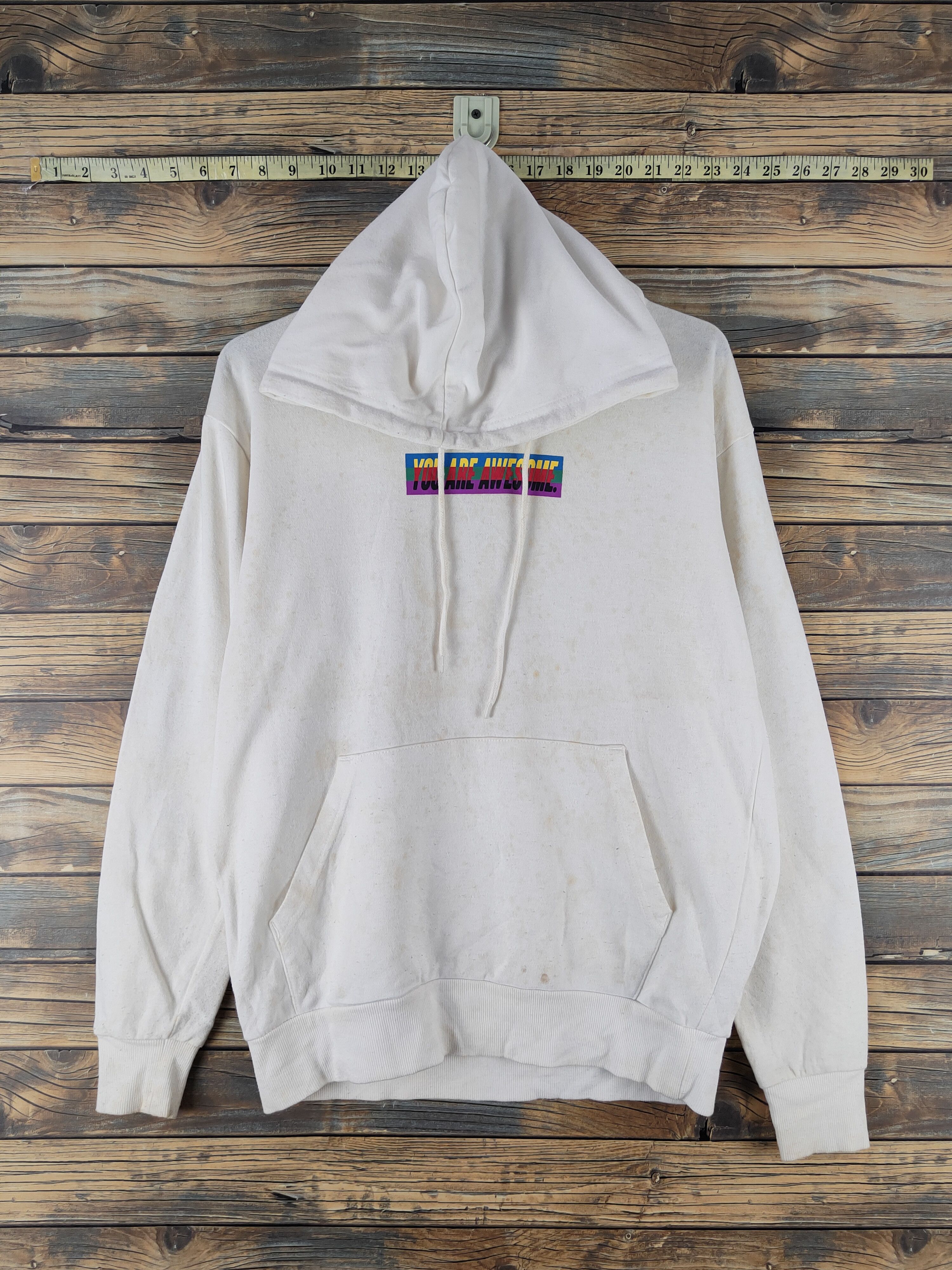 Japanese Brand DL Browny White Hoodie Sweatshirts #2507 Size US S / EU 44-46 / 1 - 1 Thumbnail