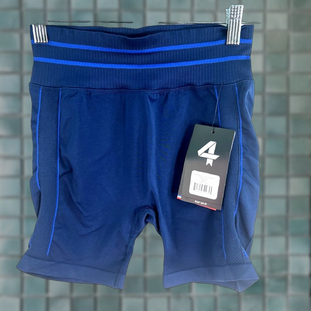 Vintage FOURLAPS Aero Seamless Shorts Tights Women XS/S Blue 24X6 Biker Sport Breathable Moisture Wicking Casual Size 28" / US 6 / IT 42 - 1 Thumbnail