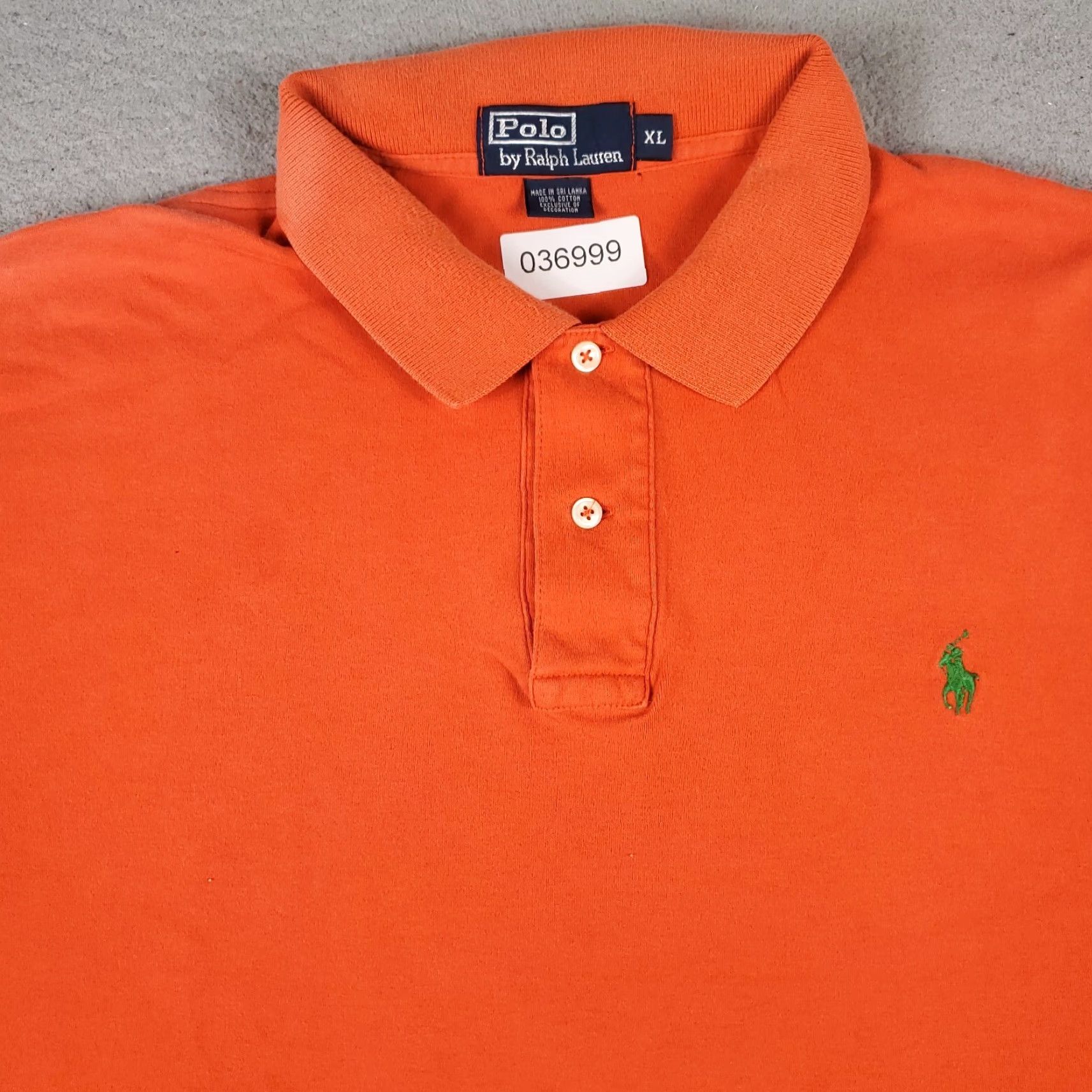 Ralph Lauren Ralph Lauren Polo Shirt Mens XL Orange Pony Casual Short Sleeve Button Collared Cotton Woven Logo Vintage No - Men’s Polo Size US XL / EU 56 / 4 - 2 Thumbnail