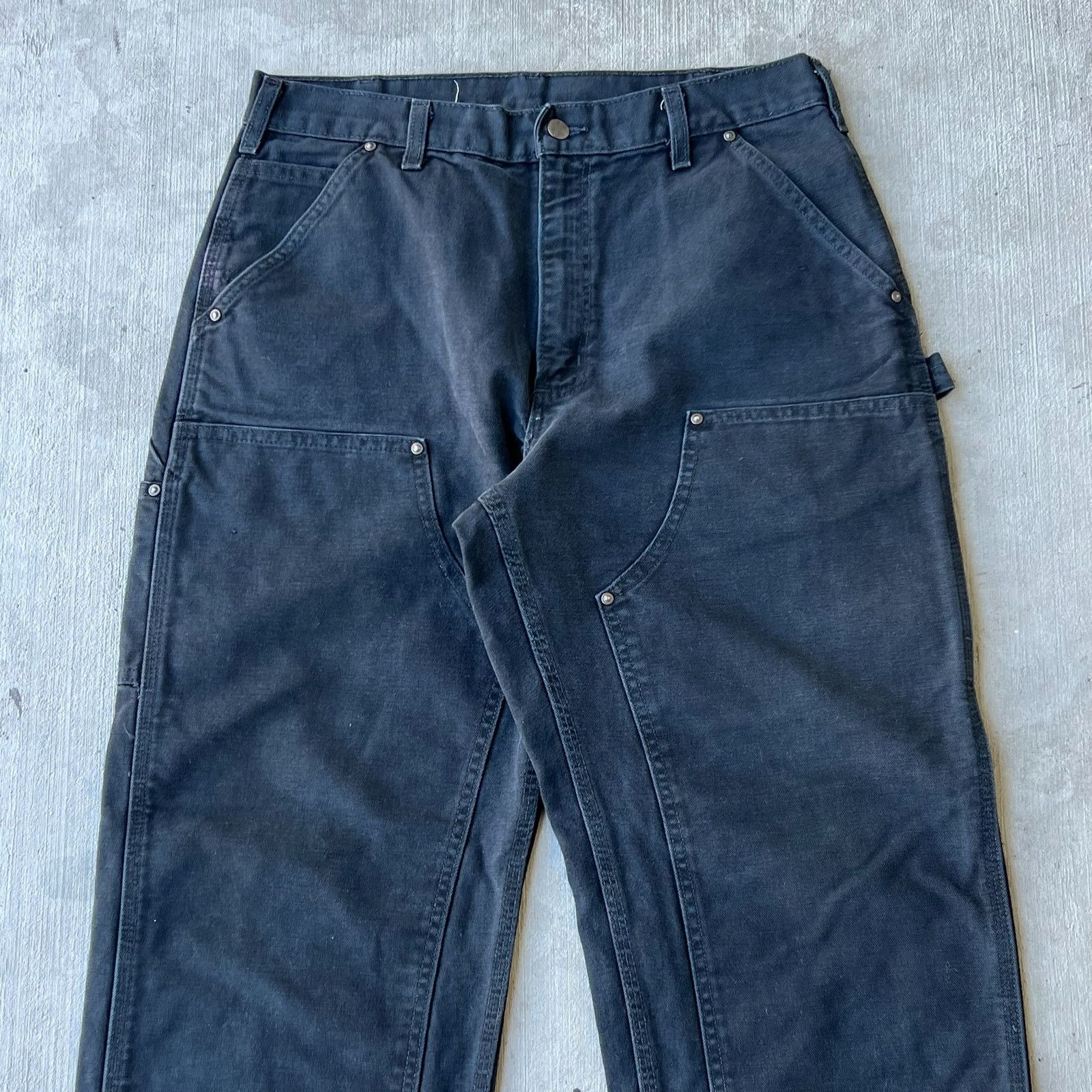 Carhartt × Vintage Carhartt black double knee work wear carpenter pants Size US 32 / EU 48 - 2 Thumbnail