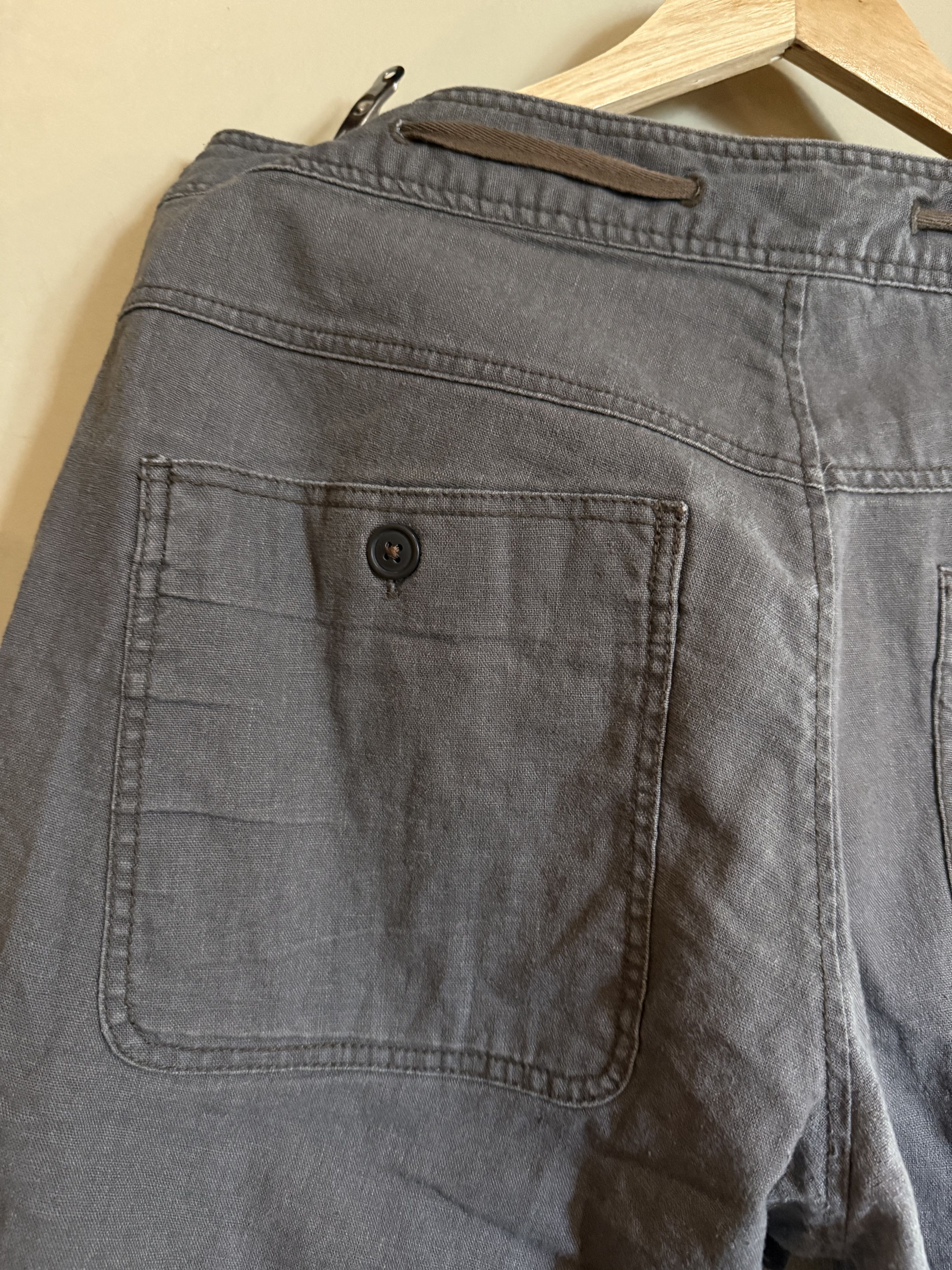H&M H&M Grey Linen Blend Drawstring Pants, Men's 36 Size US 36 / EU 52 - 5 Thumbnail