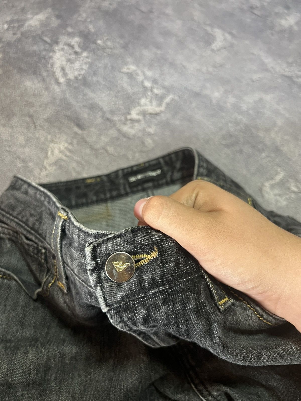 Emporio Armani Emporio Armani Selvedge Denim Pants Vintage Washed Black Size US 30 / EU 46 - 11 Thumbnail