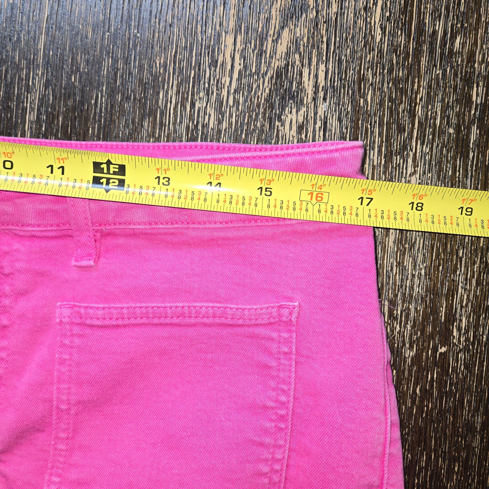 Zara Zara Size 14 Women's Bright Hot Pink Frayed Hem High Rise Size 36" / US 14 / IT 50 - 7 Thumbnail