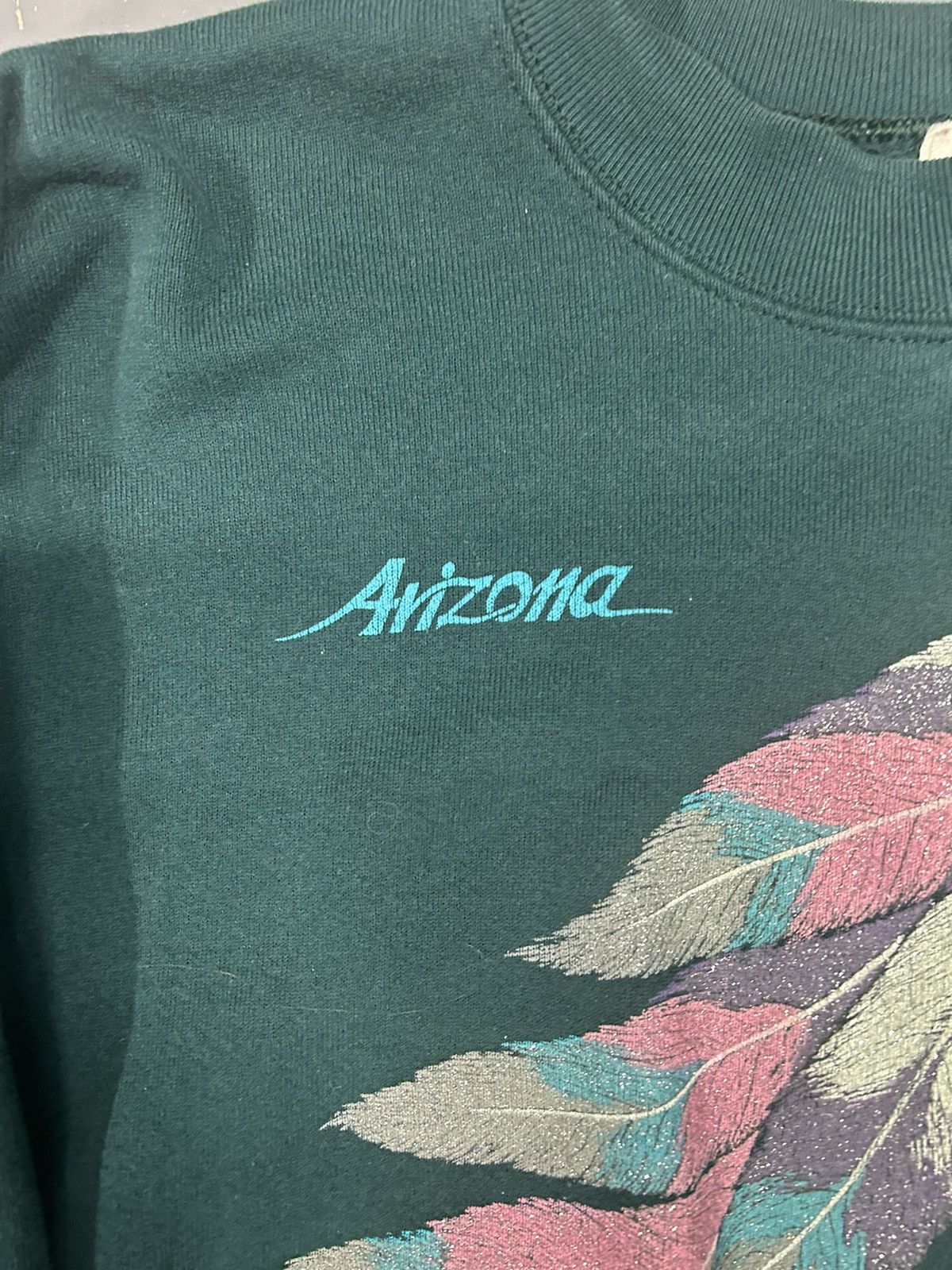 Vintage Crazy Vintage 90s Essential Green Arizona Crewneck Sweater Size US XL / EU 56 / 4 - 2 Thumbnail