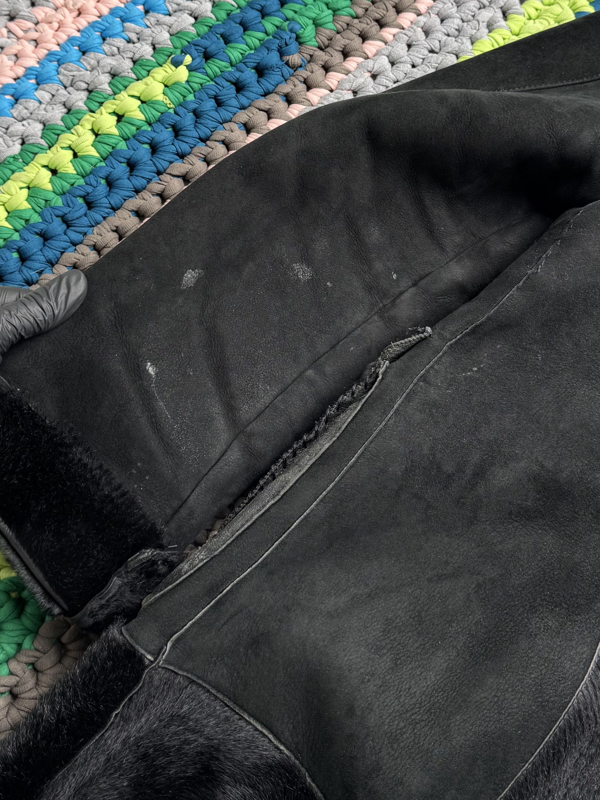 Vintage Vintage Shearling Leather Long Winter Coat Y2K Gothic Size M / US 6-8 / IT 42-44 - 25 Thumbnail