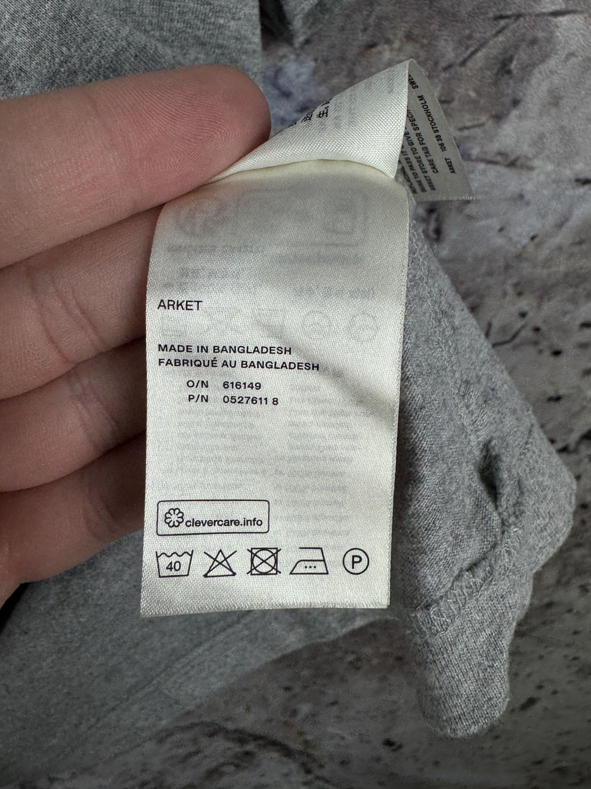 Arket Mens Arket Grey Cotton Basic T-Shirt Men’s Size Medium Size US M / EU 48-50 / 2 - 10 Thumbnail