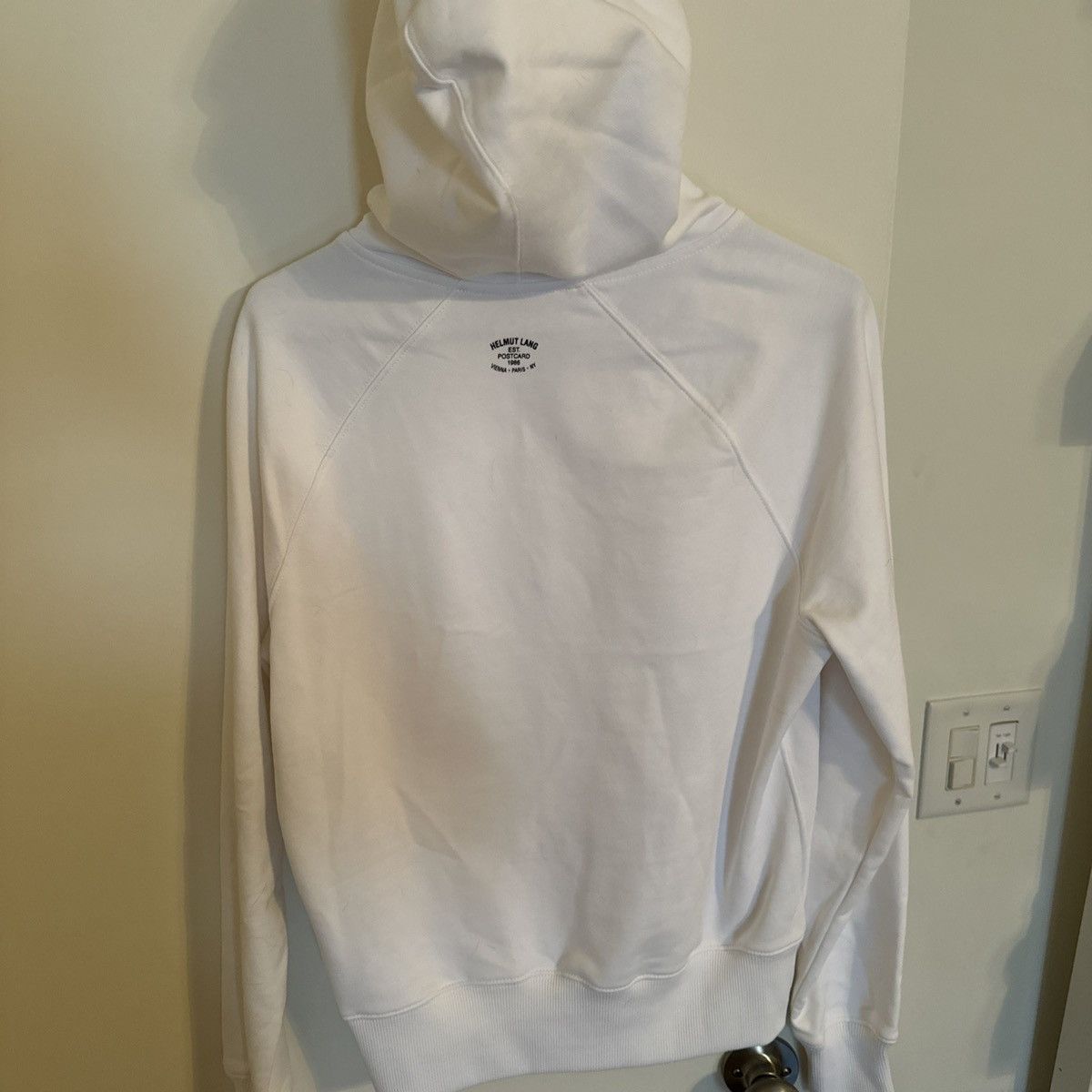 Helmut Lang Helmut Lang White Pull Over Hoodie Size Small Size US S / EU 44-46 / 1 - 4 Thumbnail