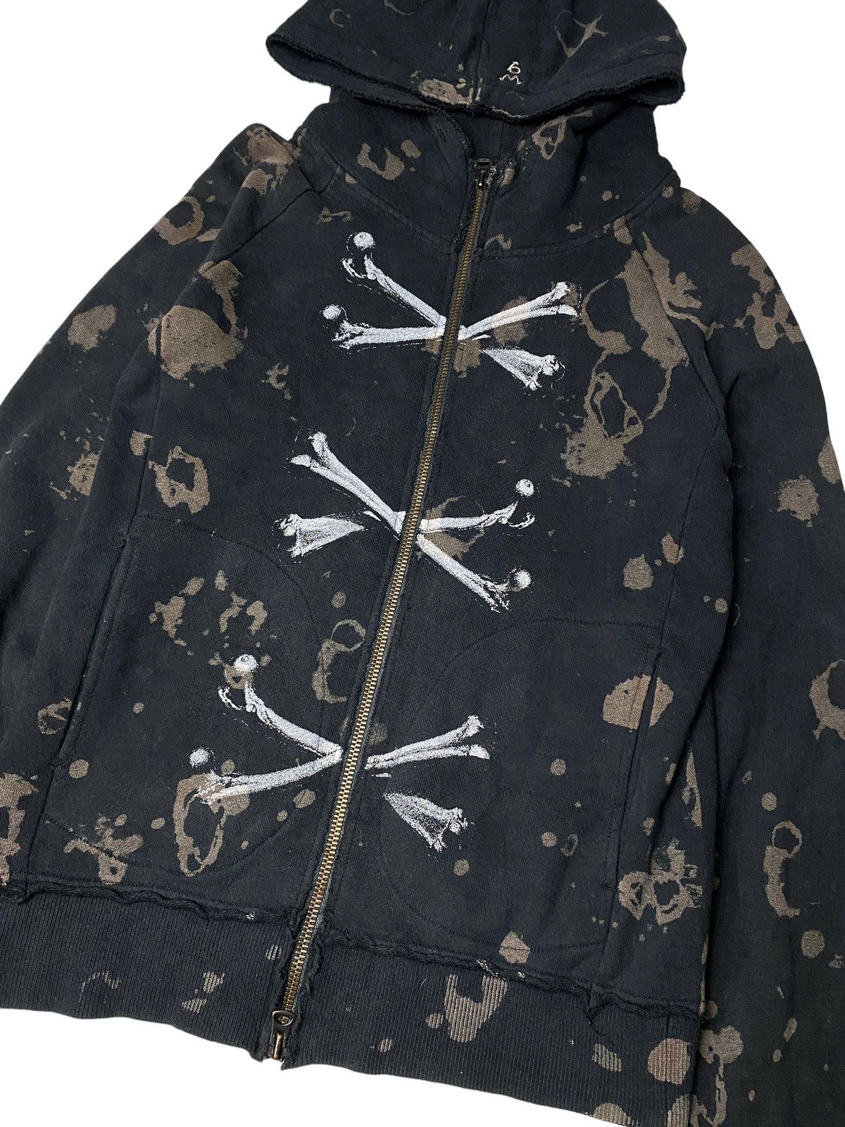 Hysteric Glamour 2000's Maxsix Unfinished Skull Bones Hoodie Size US M / EU 48-50 / 2 - 3 Thumbnail