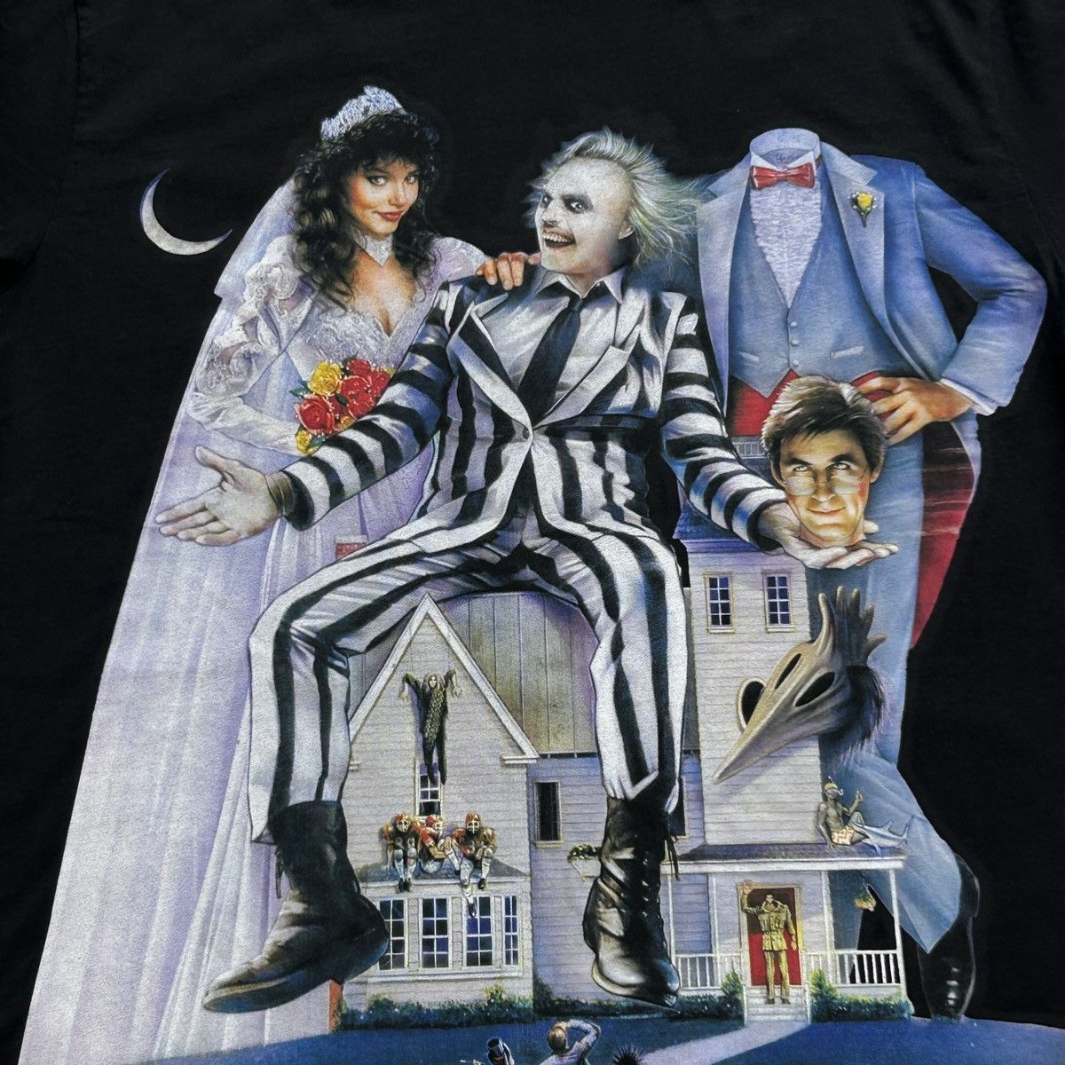 Shoe Palace Beetlejuice Oversized Print Movie T-shirt AOP Vintage Horror Size US XL / EU 56 / 4 - 2 Thumbnail