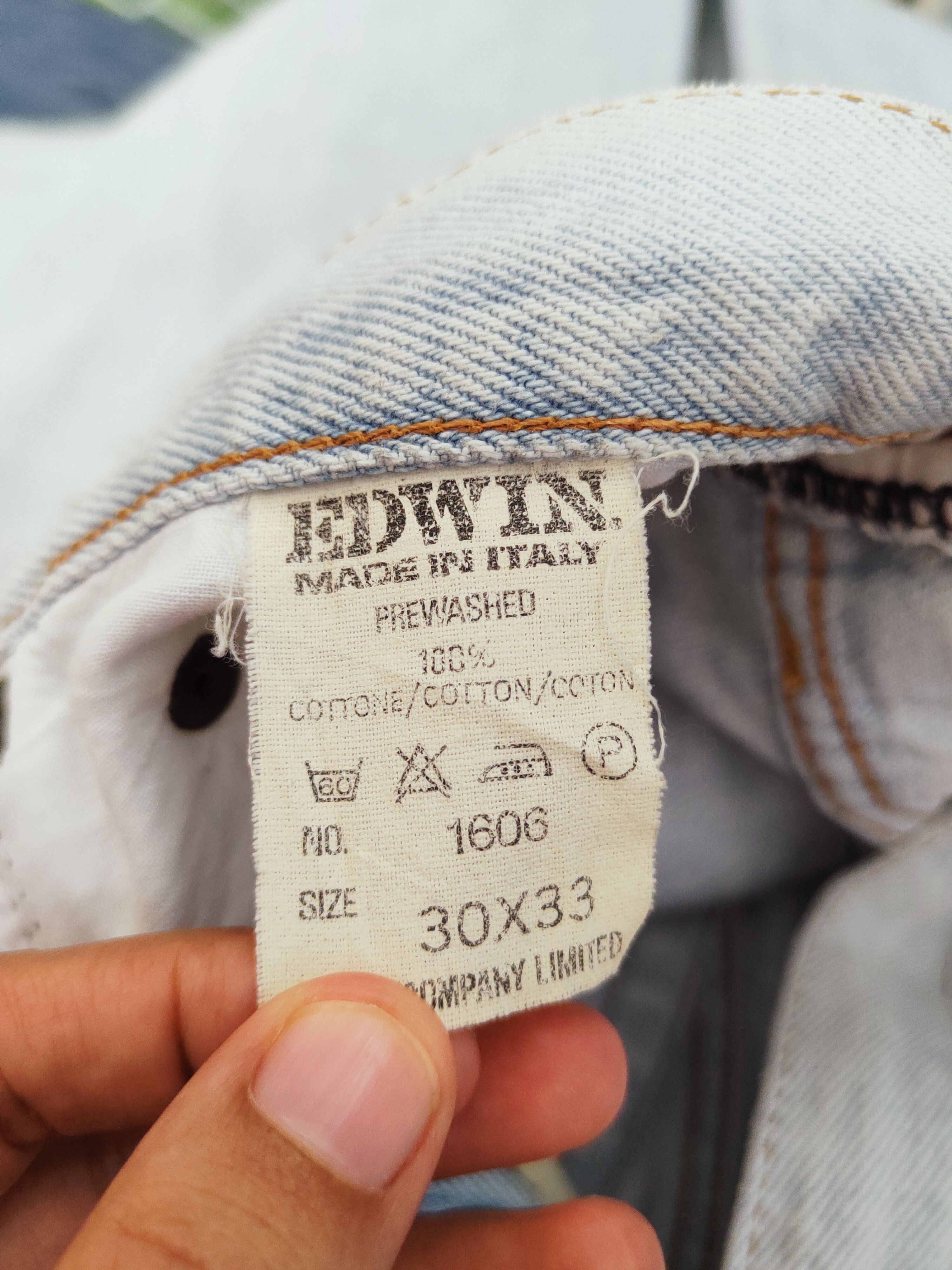 Edwin × Vintage Vintage 💥 Edwin Light Blue Distressed Ripped Jeans Size 28" / US 6 / IT 42 - 19 Thumbnail