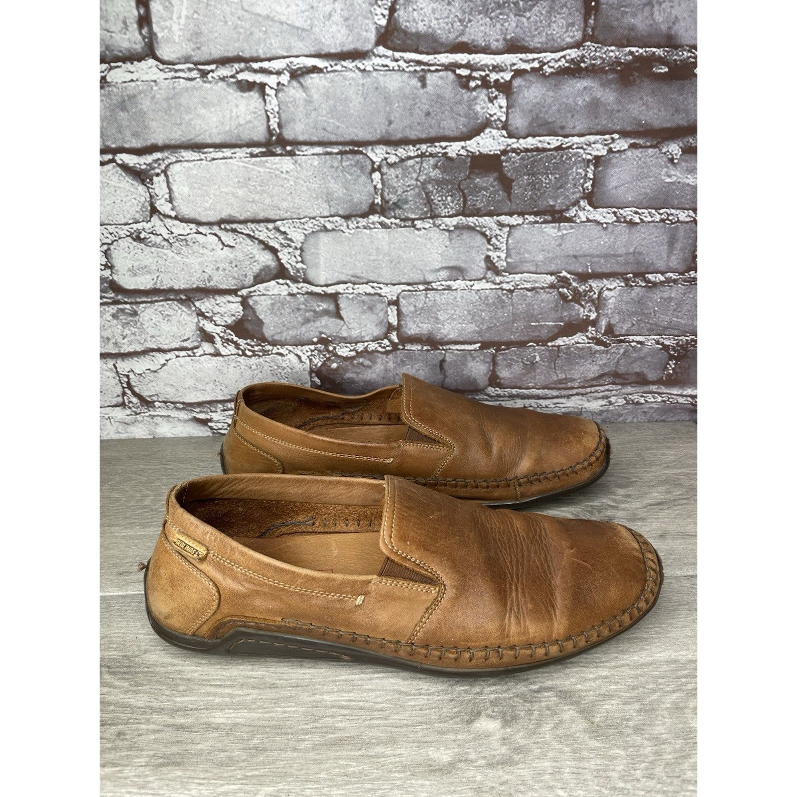 The Unbranded Brand Pikolinos Brown Leather Slip On Moc Driving Loafers Shoes Me Size US 11 / EU 44 - 9 Thumbnail