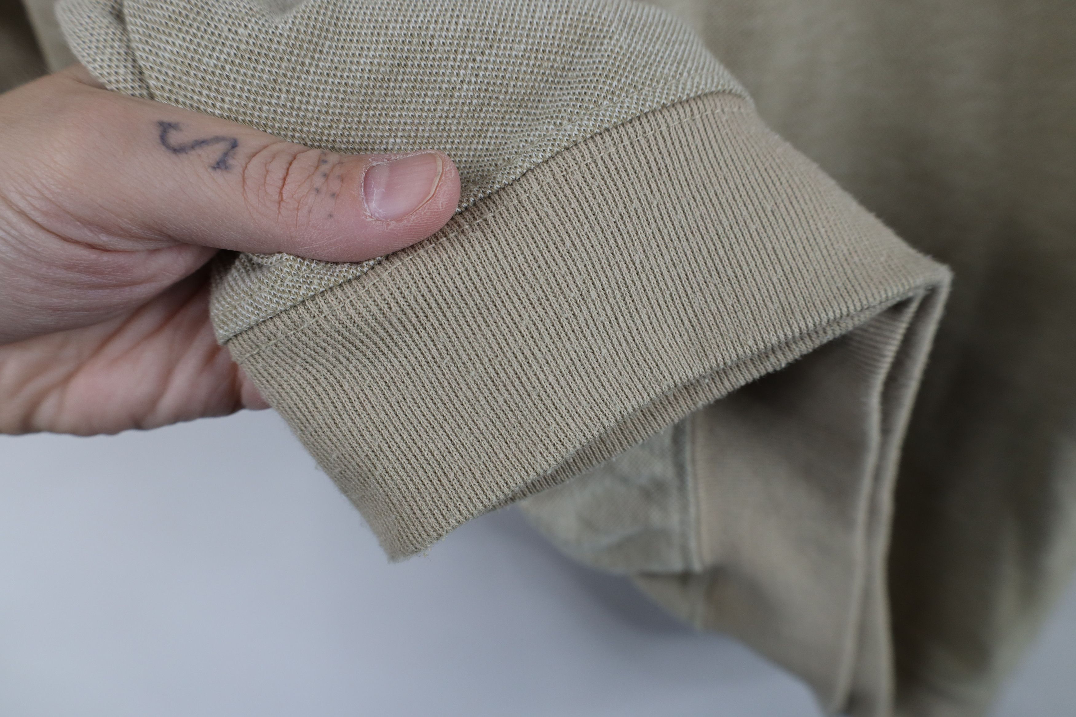Vintage Vintage 90s Streetwear Cotton Pullover Polo Shirt Beige Size US L / EU 52-54 / 3 - 10 Thumbnail