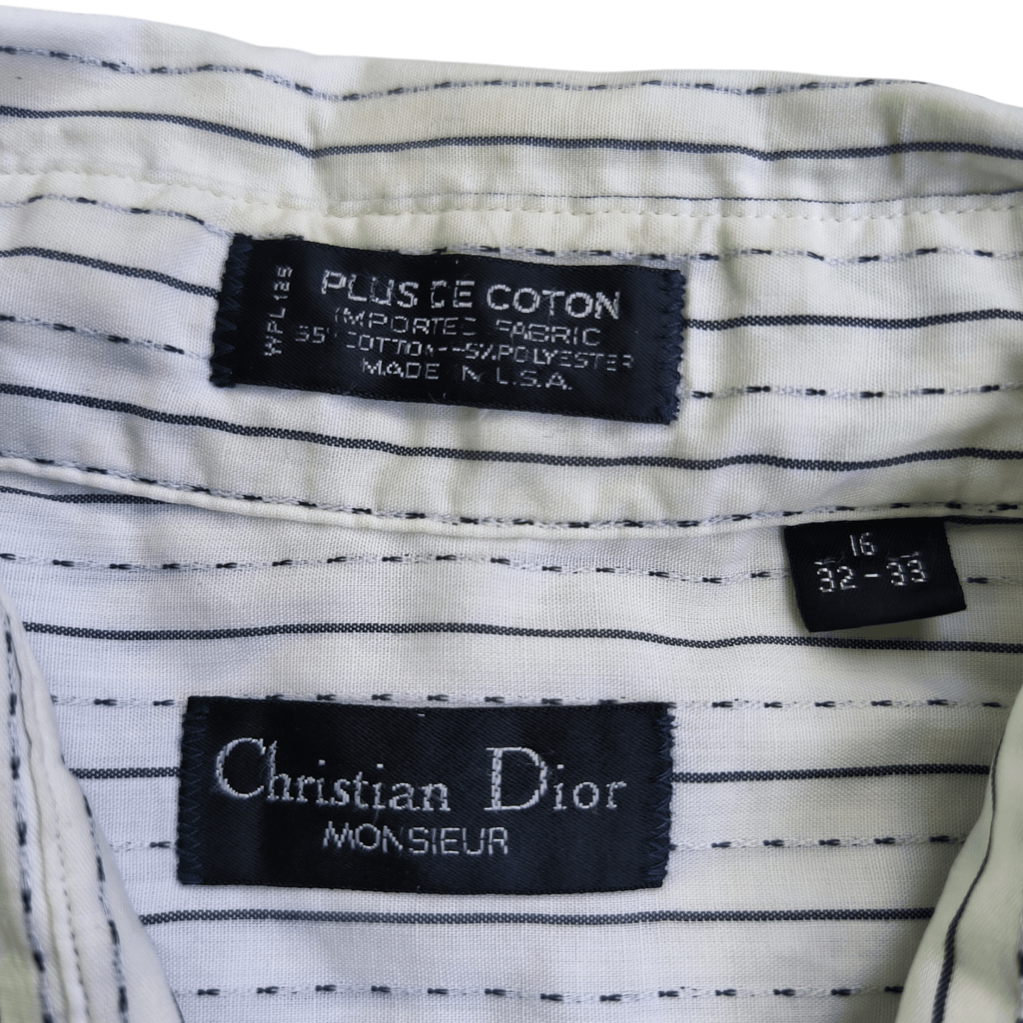 Christian Dior Monsieur Vintage Christian Dior Hickory Shirts Size US L / EU 52-54 / 3 - 3 Thumbnail
