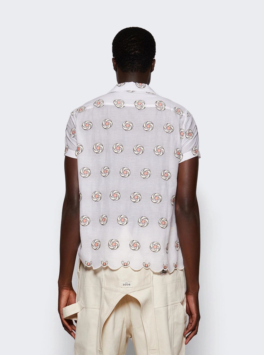 Bode o1mle0226 Floral Aperture Shirt in White Size US XXL / EU 58 / 5 - 5 Thumbnail