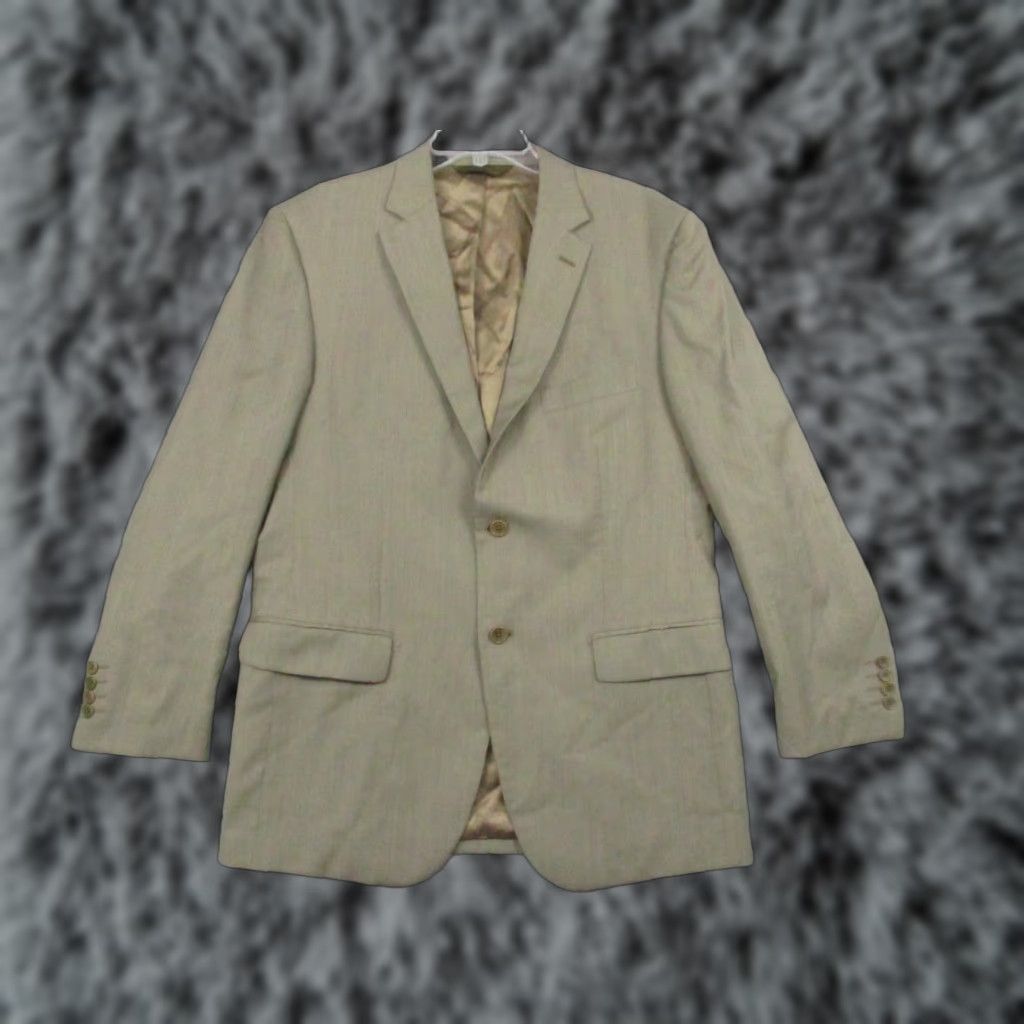 Pronto Uomo VINTAGE Pronto Uomo Italian Wool Blazer Zignone 42 R Brown Double Vented Notch Blazer Mens 42 Brown Wool Tweed EUC Regular Vintage Size 42R - 1 Thumbnail