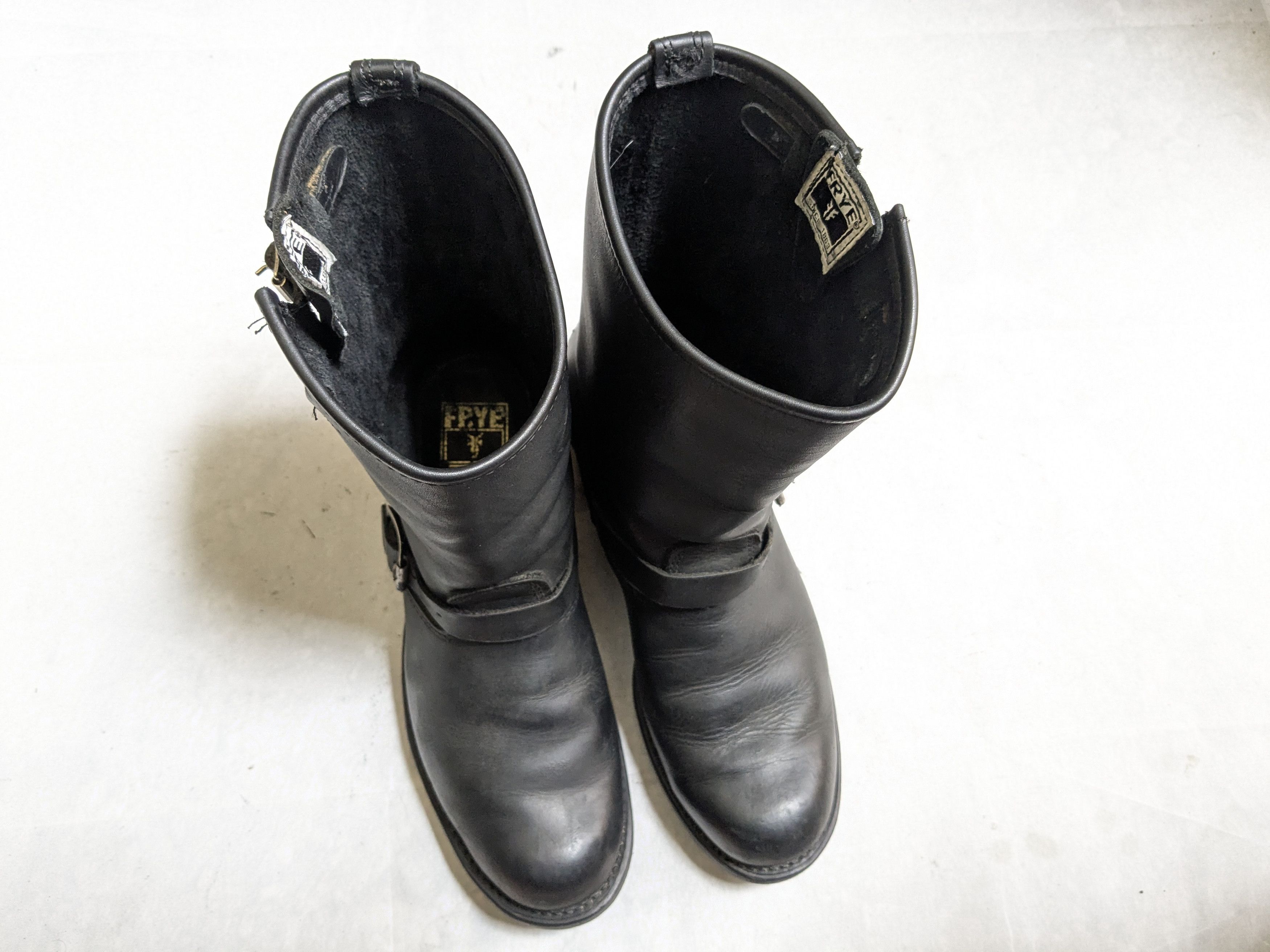 Frye Frye Engineer Boots Black Leather 10 M Leather Buckle Size US 10 / EU 43 - 4 Thumbnail