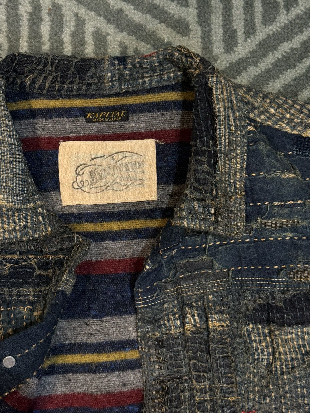 Kapital × Kapital Kountry Kapital Kountry Boro 1st Jacket denim wool lining 1 version Size US XL / EU 56 / 4 - 8 Thumbnail