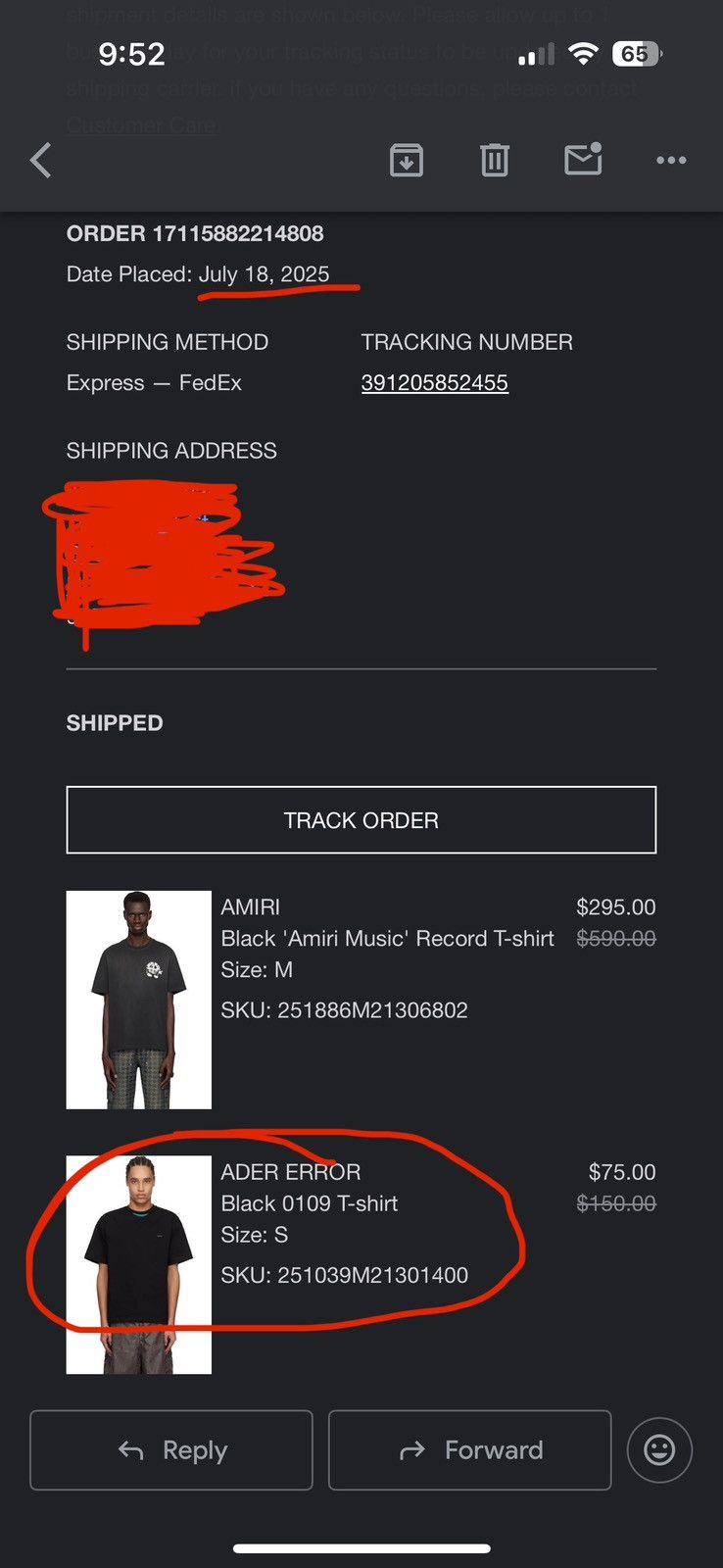 Ader Error Ader Error Black 0109 T-Shirt Size US S / EU 44-46 / 1 - 5 Thumbnail