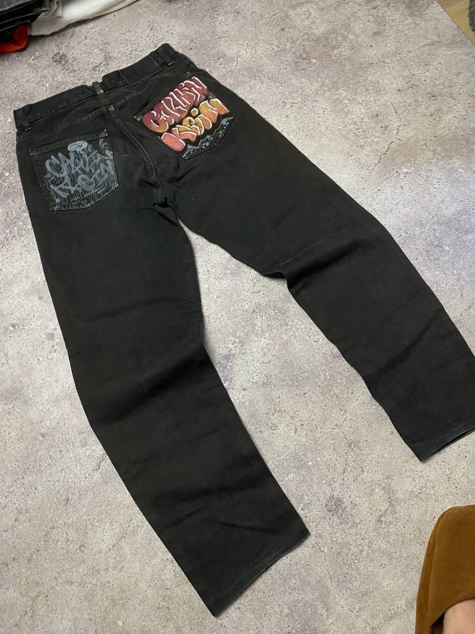 Calvin Klein × Vintage Crazy Custom Baggy Calvin Klein Pants Denim Distressed Y2K Size US 31 - 3 Thumbnail