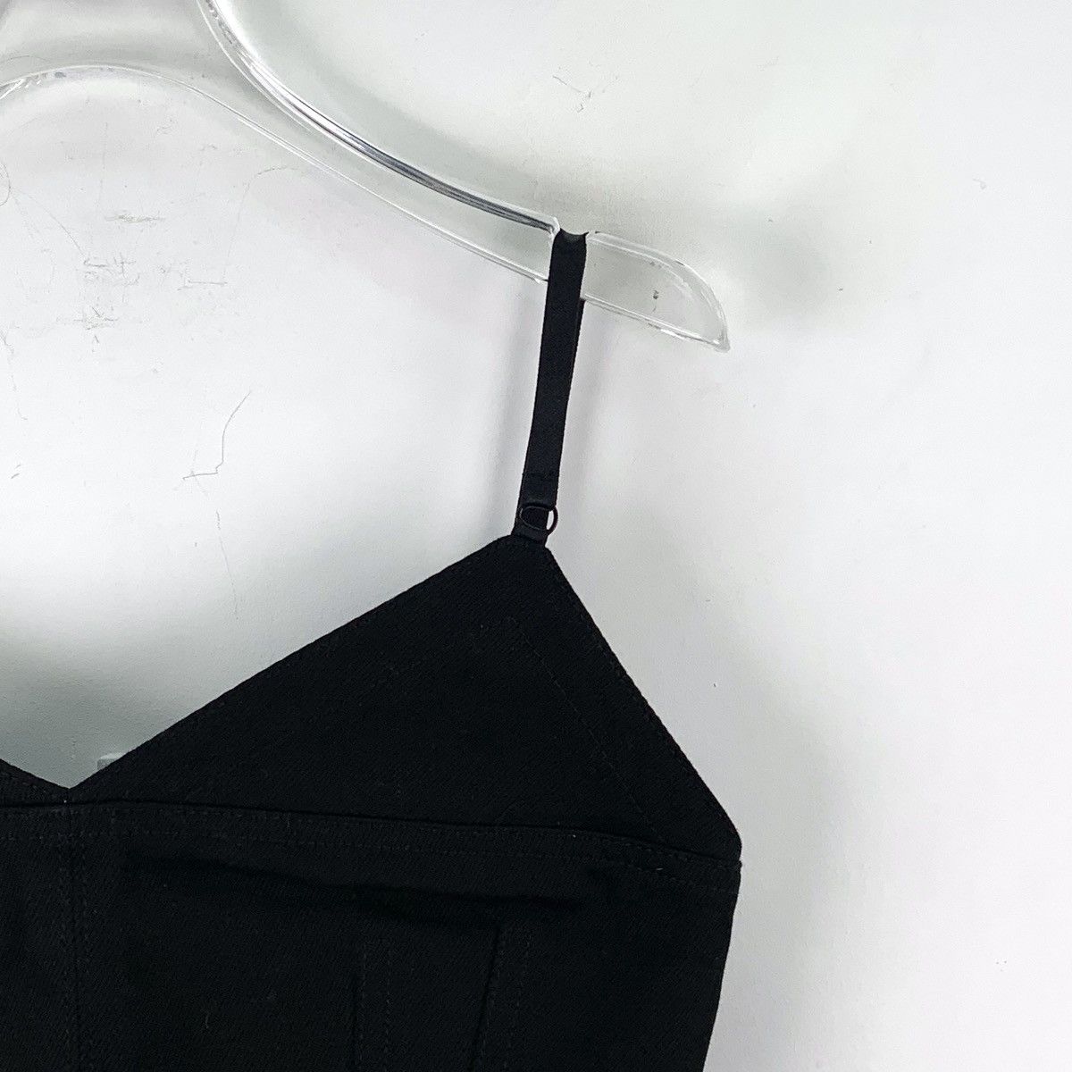 Alexander Wang Alexander Wang Black Cotton Back Zip Camisole Top K26WX Size XS / US 0-2 / IT 36-38 - 3 Thumbnail