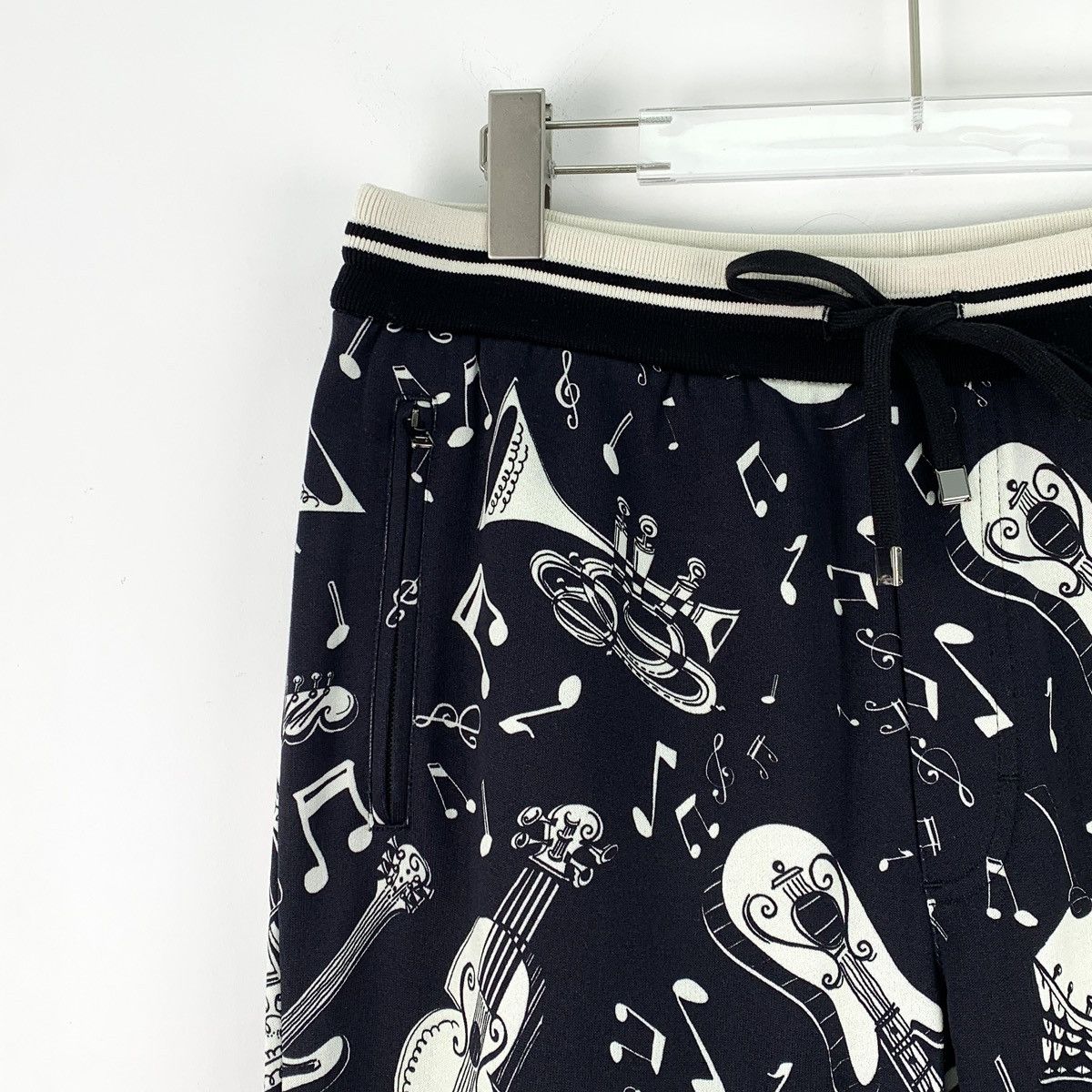 Dolce & Gabbana Dolce & Gabbana Black Note Printed Casual Pants K26WX Size US 36 / EU 52 - 3 Thumbnail