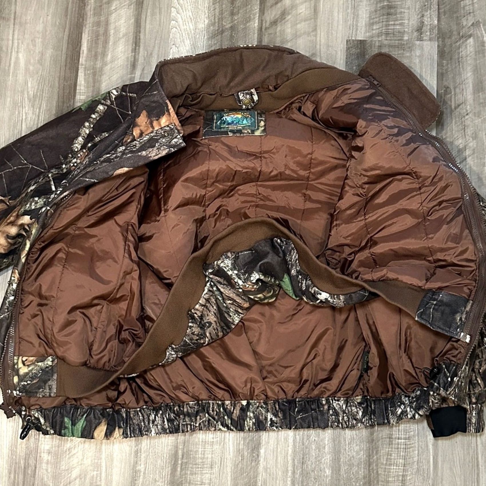 Doublet Hodgman Mossy Oak Break Up Camouflage Double Layered Heavy Hunting Jacket - L Mens Jacket Brown Size US L / EU 52-54 / 3 - 7 Thumbnail