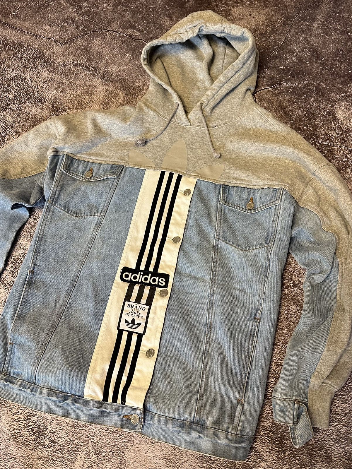 Adidas Adidas Denim jacket vintage rare Size US L / EU 52-54 / 3 - 3 Thumbnail