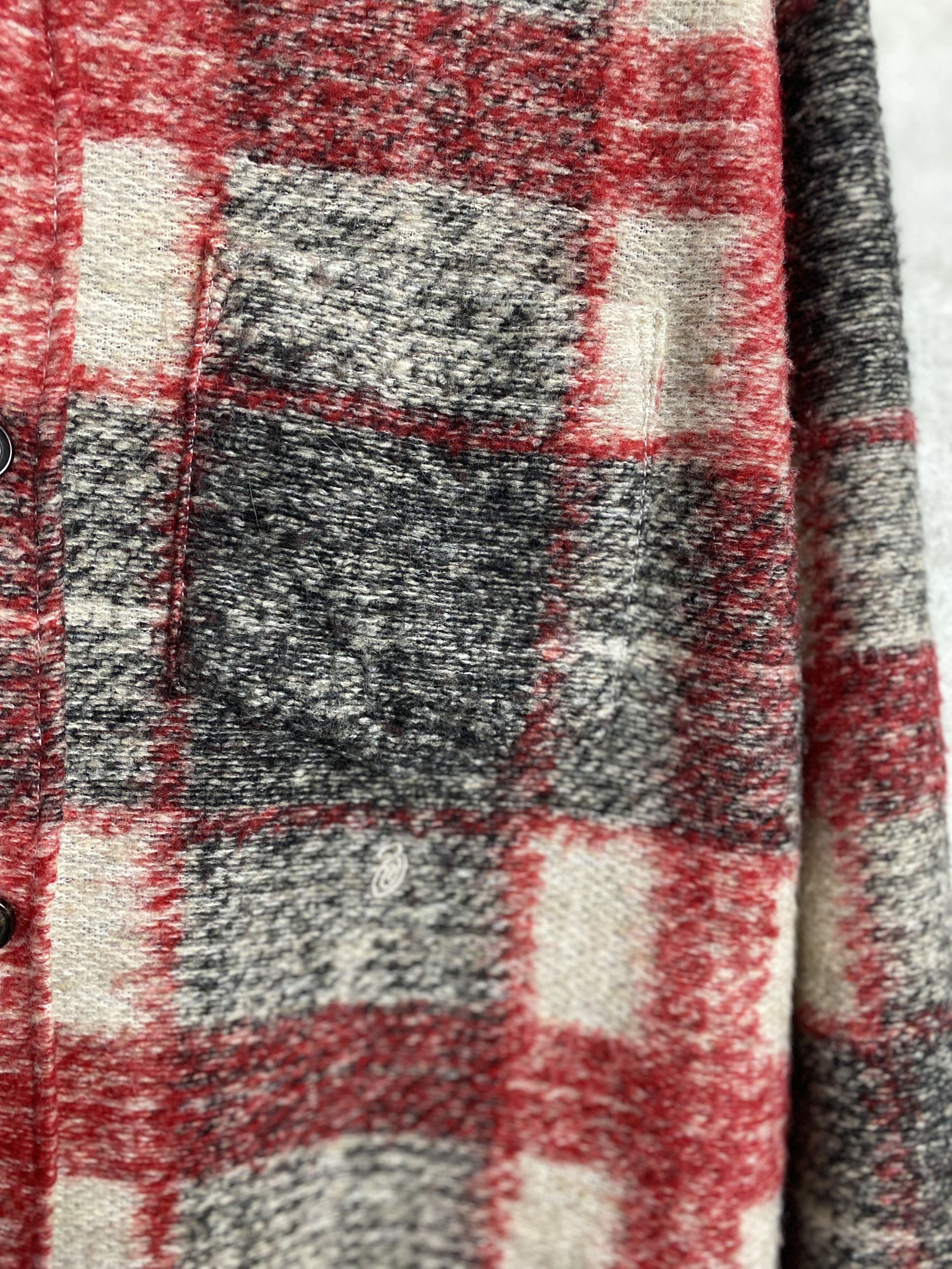 Stussy Stussy plaid knit fleece shirt button ups skate rap Size US S / EU 44-46 / 1 - 2 Thumbnail