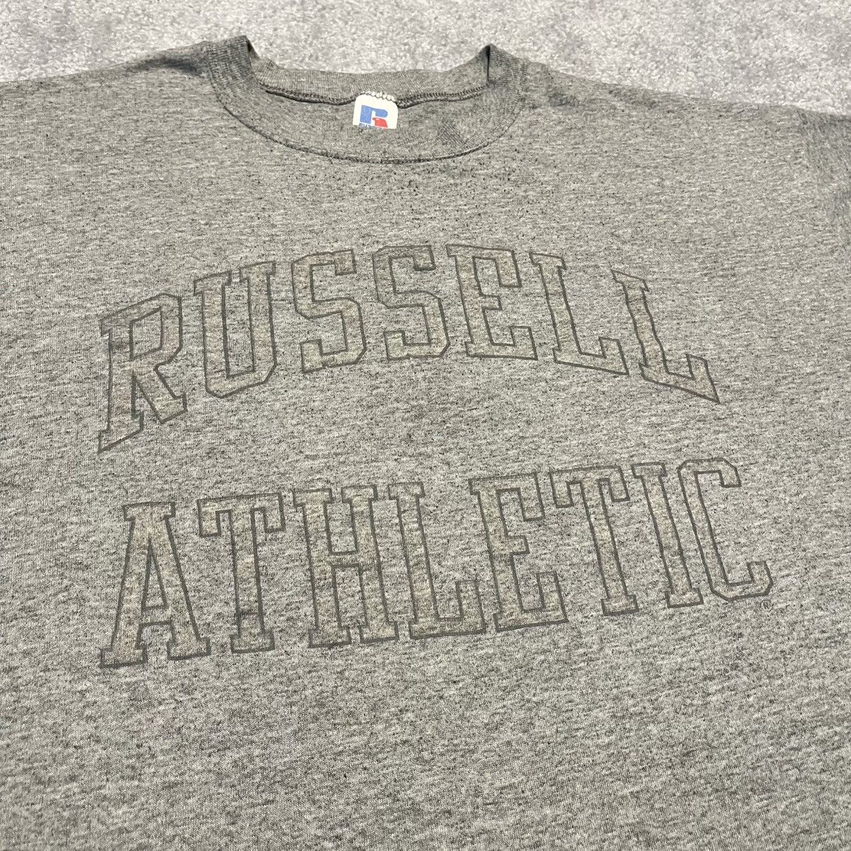 Russell Athletic × Vintage Vintage 1980s Russell Athletic Arch Logo Paper Thin Logo Tee Size US XXL / EU 58 / 5 - 2 Thumbnail