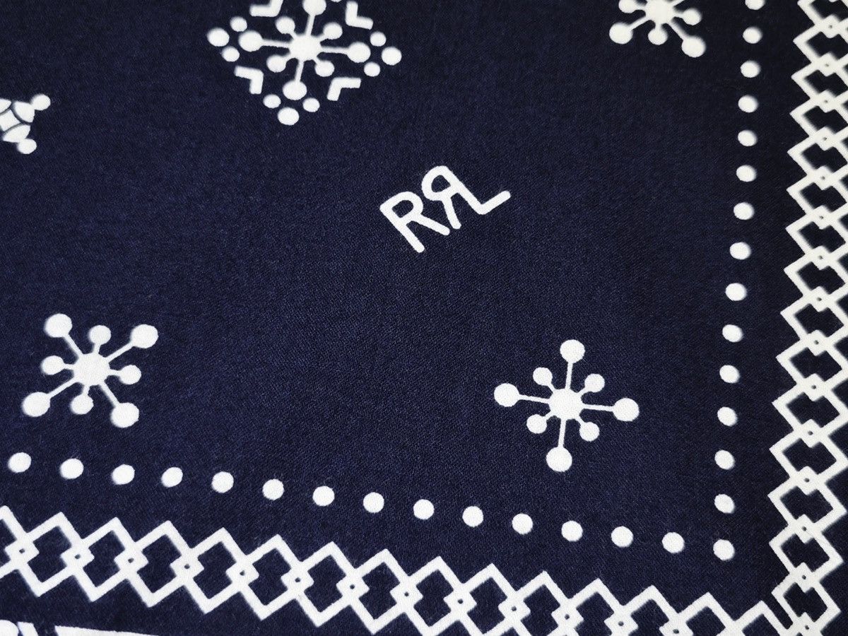 RRL Ralph Lauren RRL Vintage Printed Bandanna COTTON Scarf handkerchief Size ONE SIZE - 7 Thumbnail