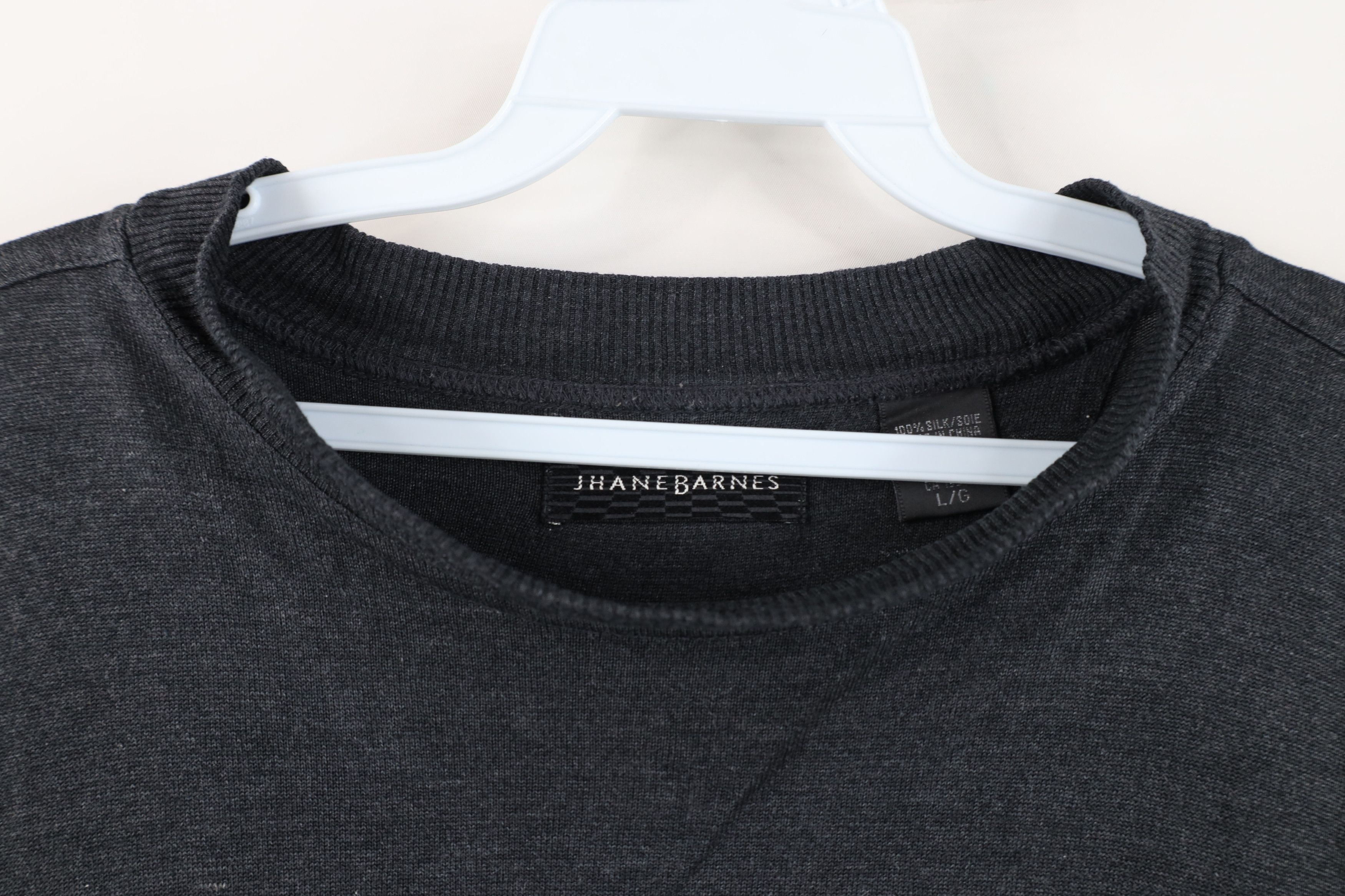 Vintage Vintage 90s Streetwear Blank Boxy Fit Silk Knit T-Shirt Gray Size L / US 10 / IT 46 - 10 Thumbnail