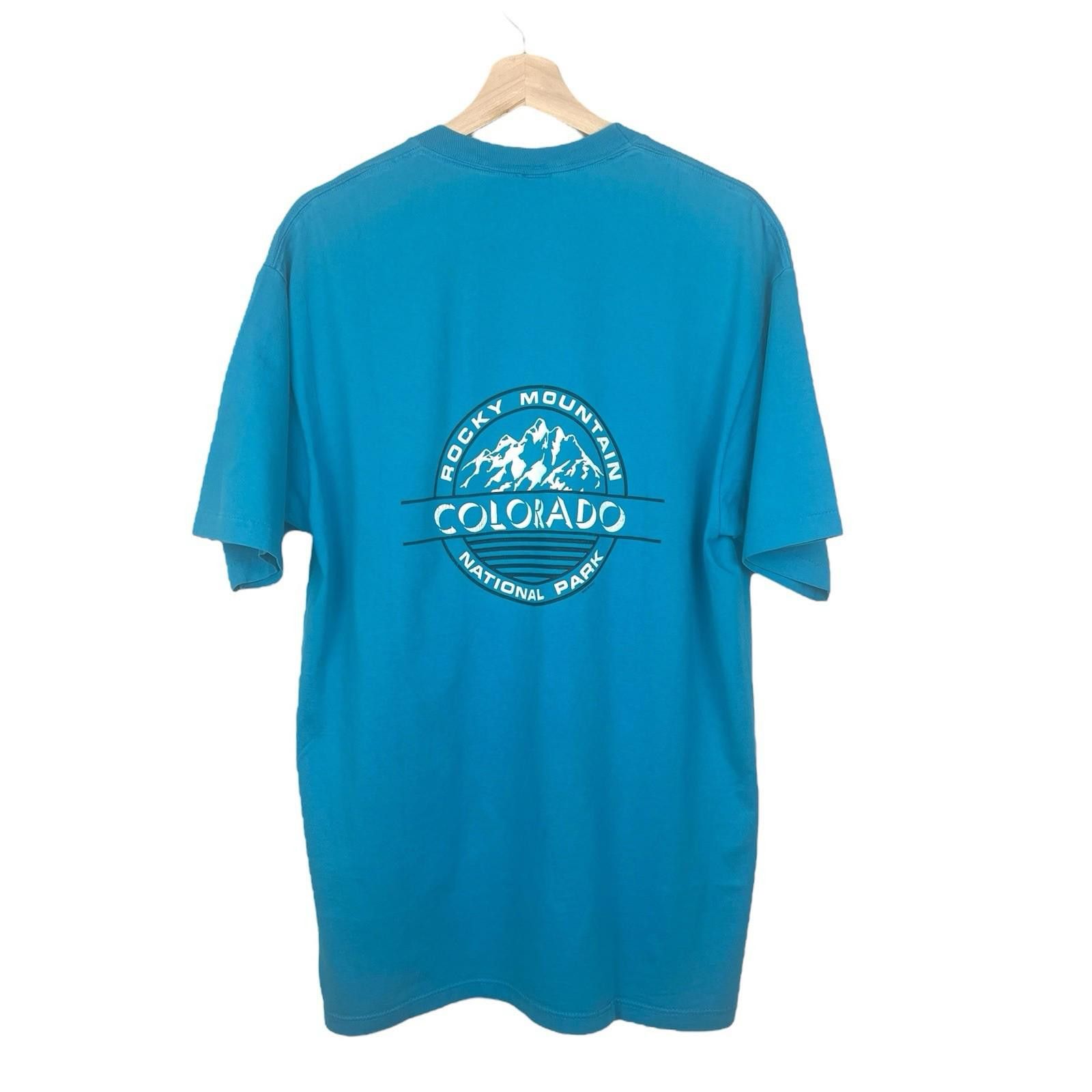 Other Vintage 90s Rocky Mountain National Park Blue T Shirt Large Size US L / EU 52-54 / 3 - 5 Thumbnail