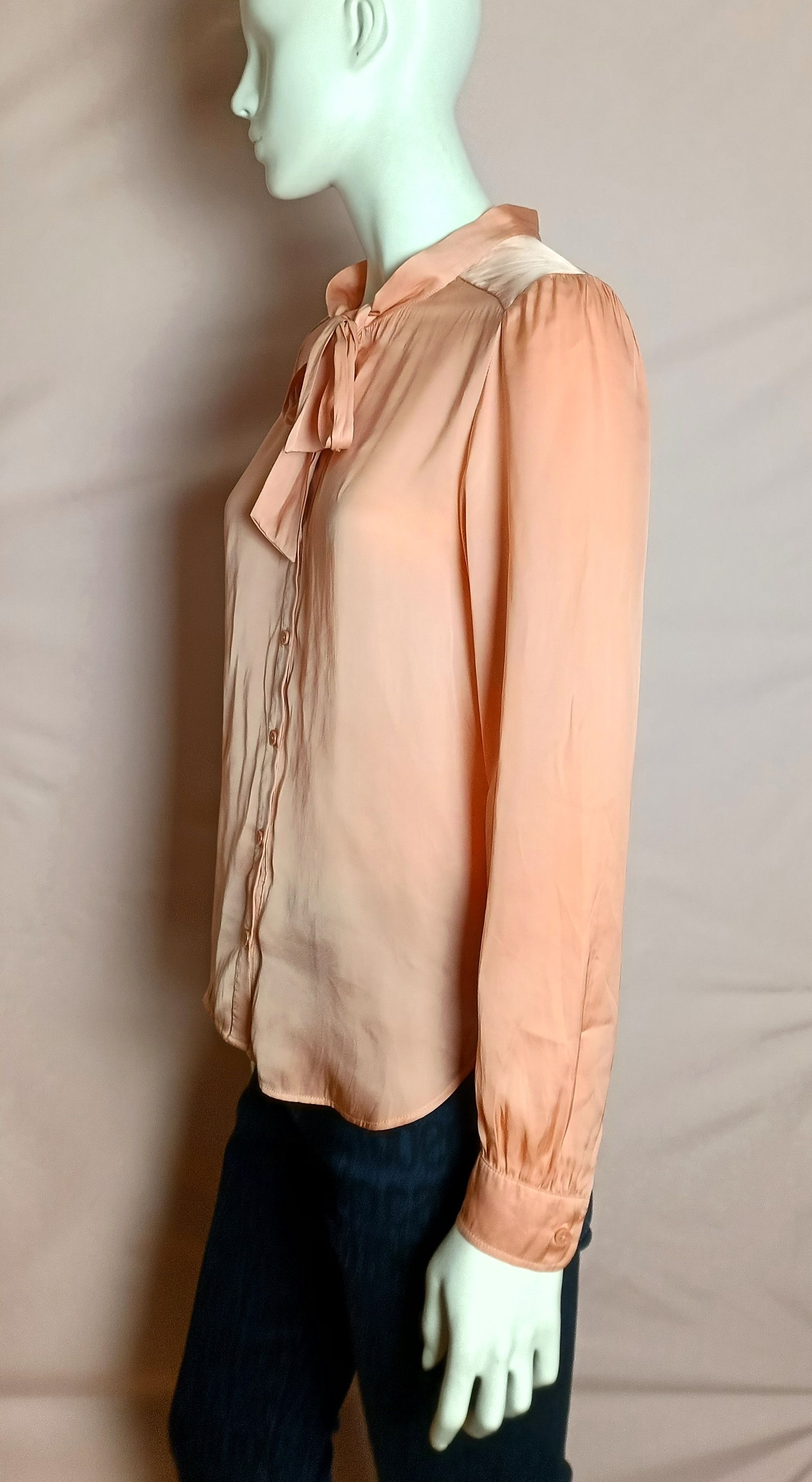 Zadig & Voltaire Zadig & Voltaire Tie-Neck Top Rose Taos Satin Blouse Size M / US 6-8 / IT 42-44 - 5 Thumbnail