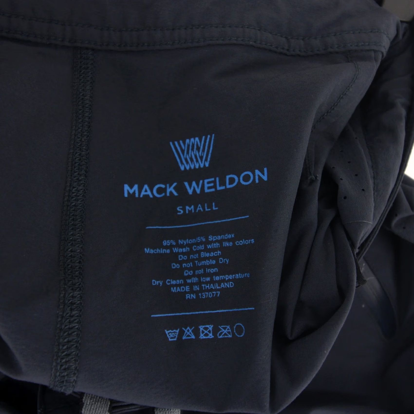 Vintage Mack Weldon Hybrid Shorts Mens S Navy Blue Perforated Stretch Board Swim Size US 29 - 6 Thumbnail