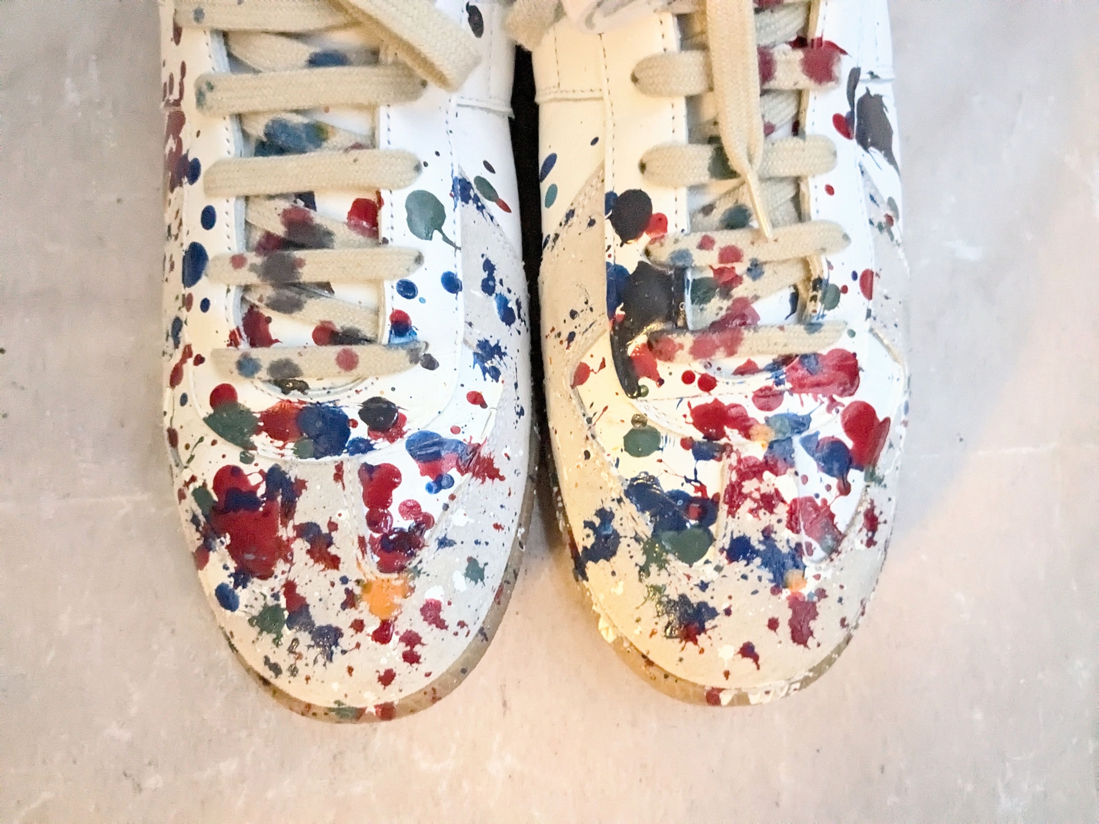 Maison Margiela Maison Margiela GAT Replica Paint Splatter 10 43 White Low Size US 10 / EU 43 - 7 Thumbnail