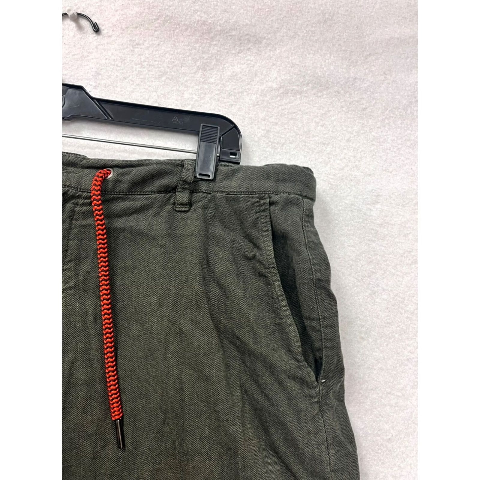 Olive VINTAGE Mens Civil Society Olive Green Drawstring Shorts 36 Chino Casual Size US 36 / EU 52 - 5 Thumbnail